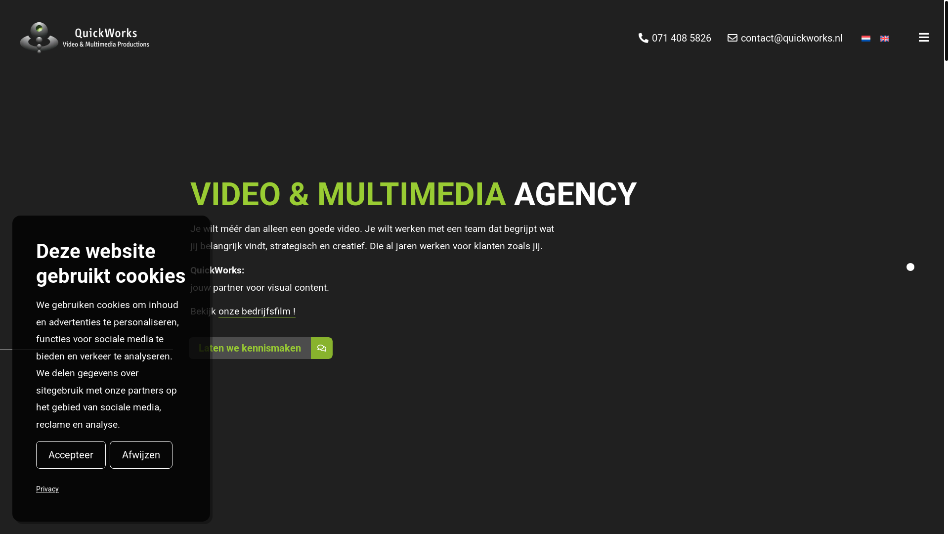 website screenshot of https://quickworksagency.com/