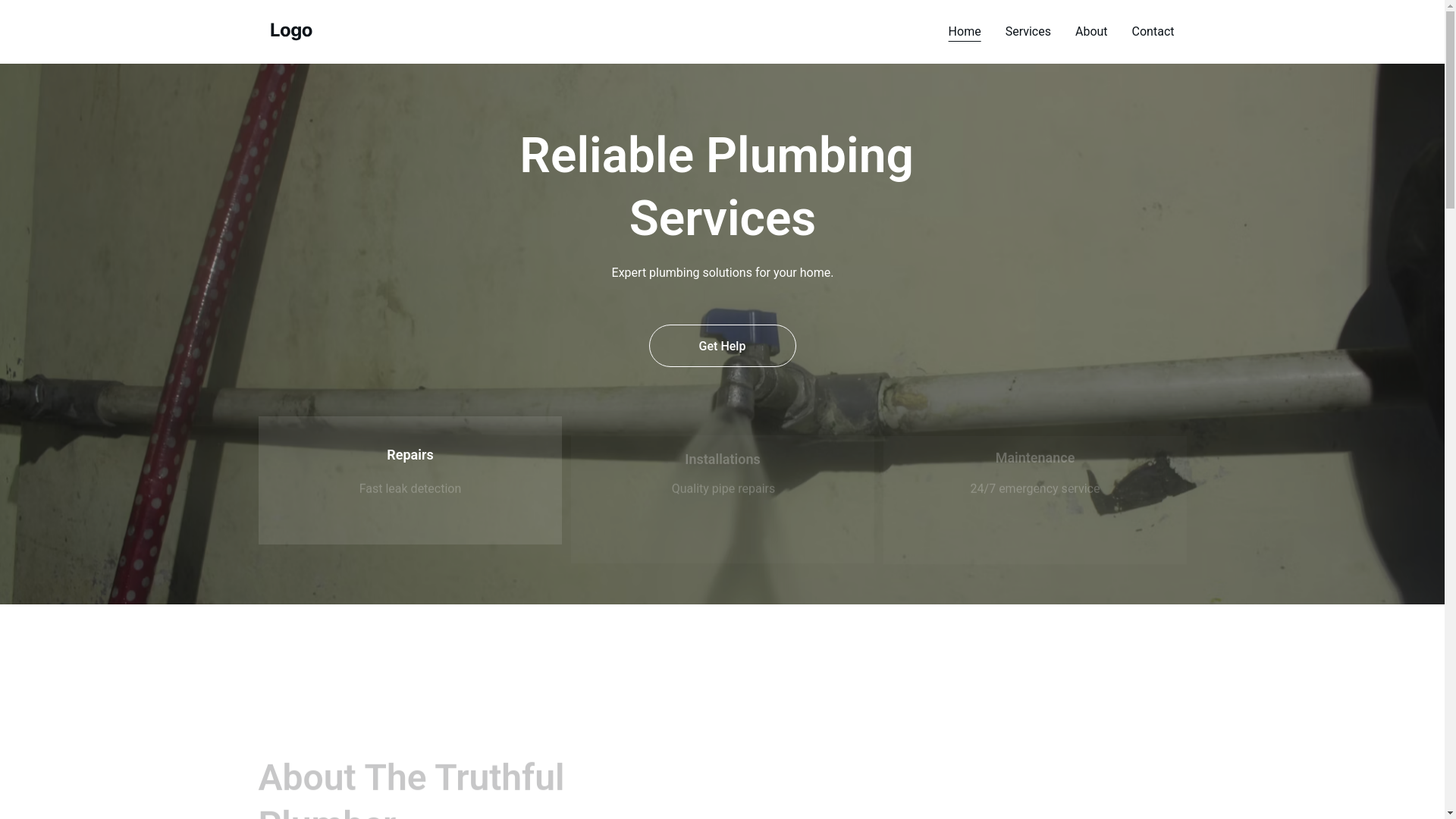 website screenshot of https://thetruthfulplumberrichmondhill.site/