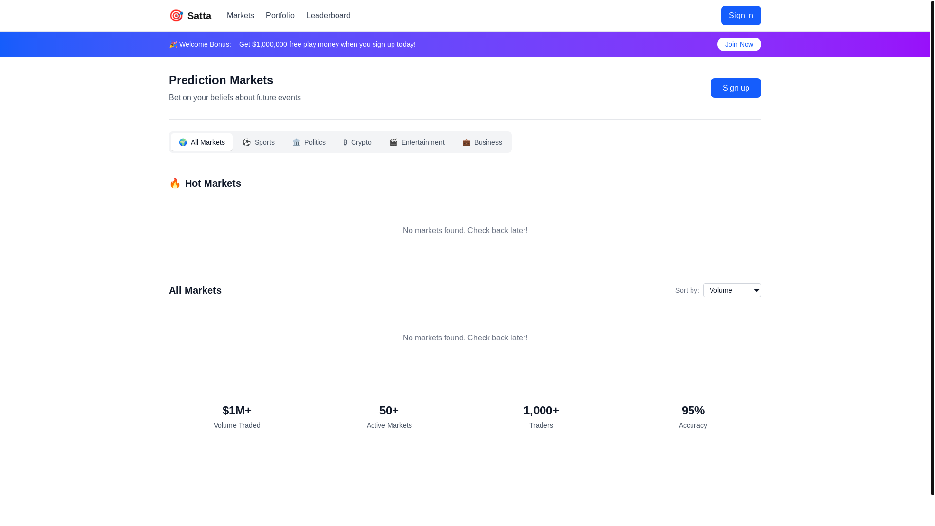 website screenshot of https://sattamarket.app/
