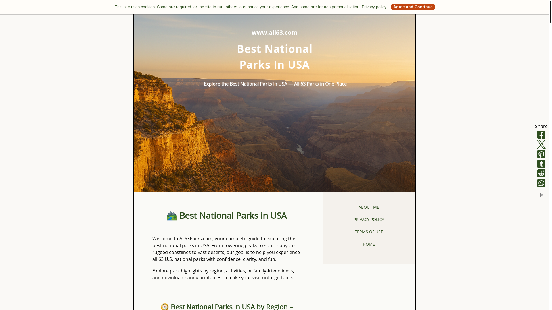 website screenshot of https://theparktrail.com/
