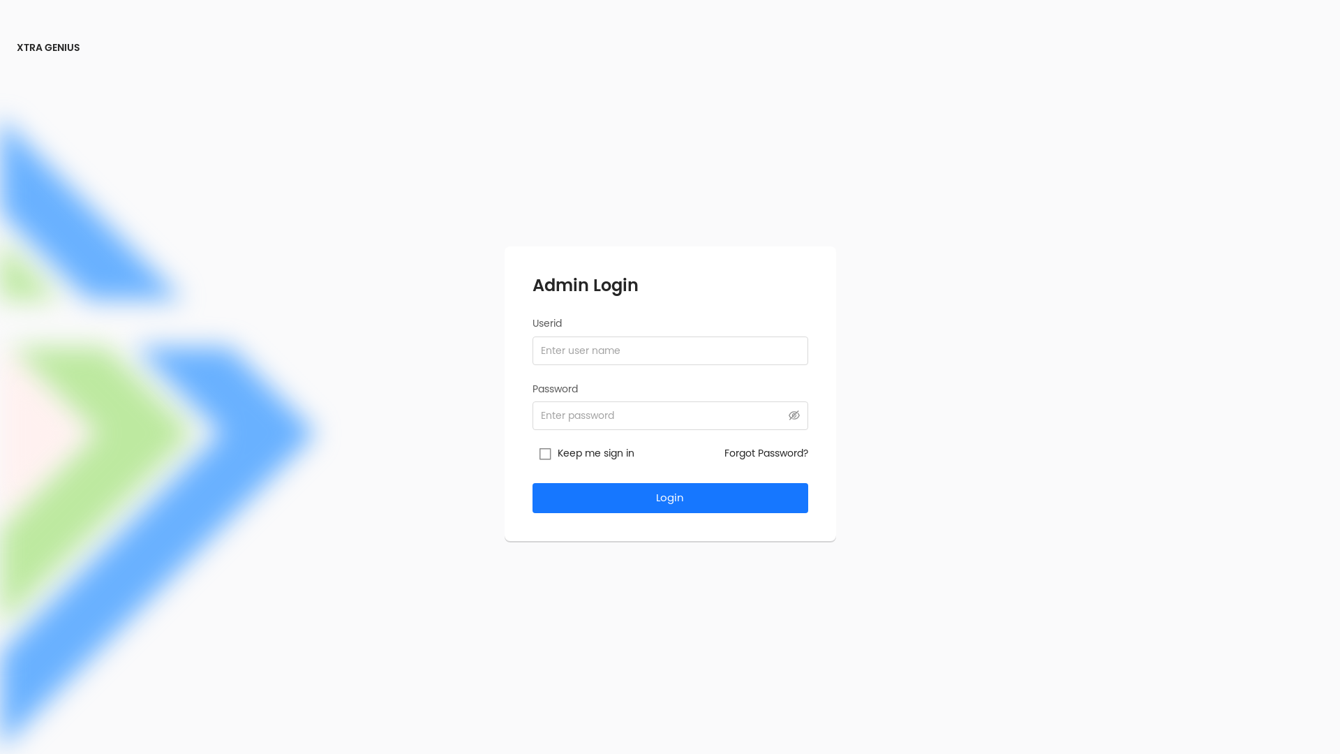 website screenshot of https://admin-xtragenius.pages.dev/