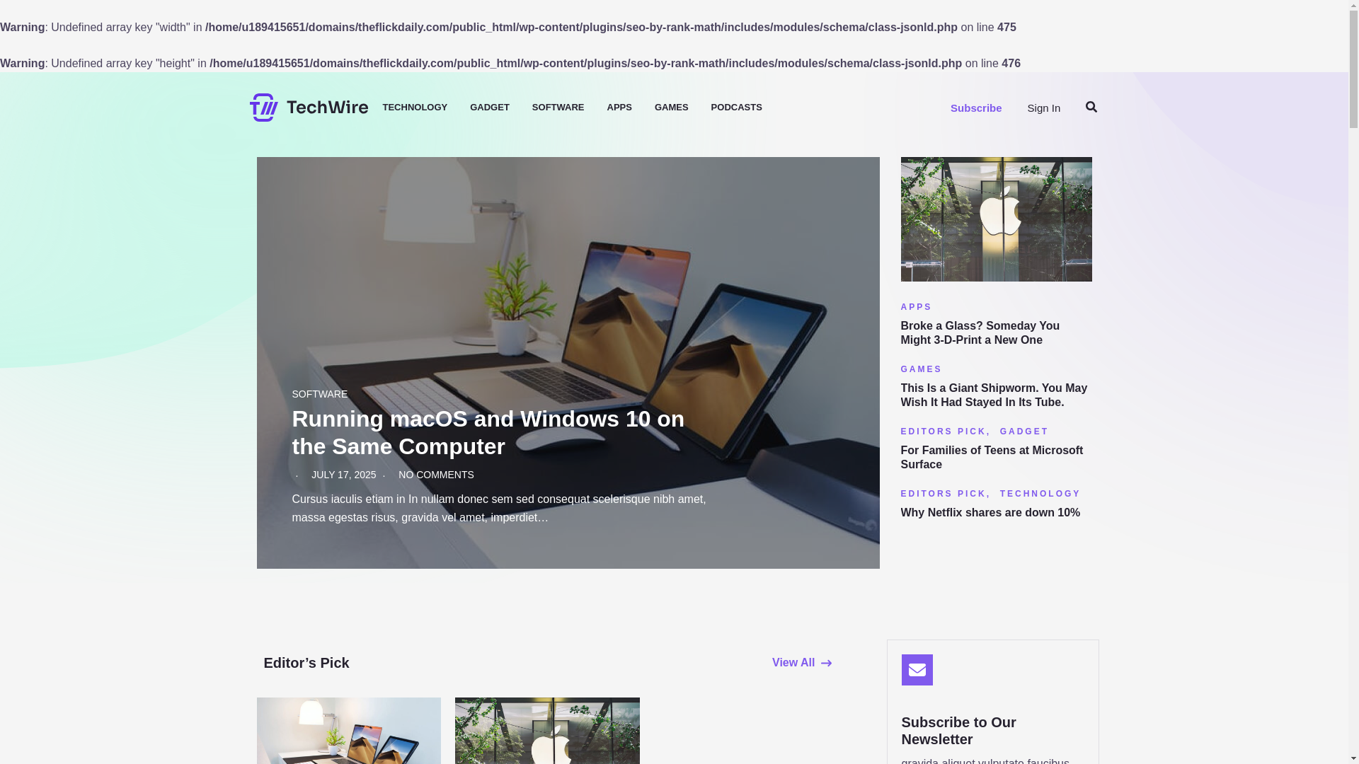 website screenshot of https://theflickdaily.com/