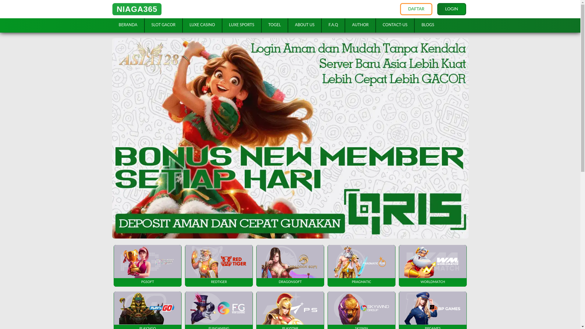 website screenshot of https://niaga365.net/