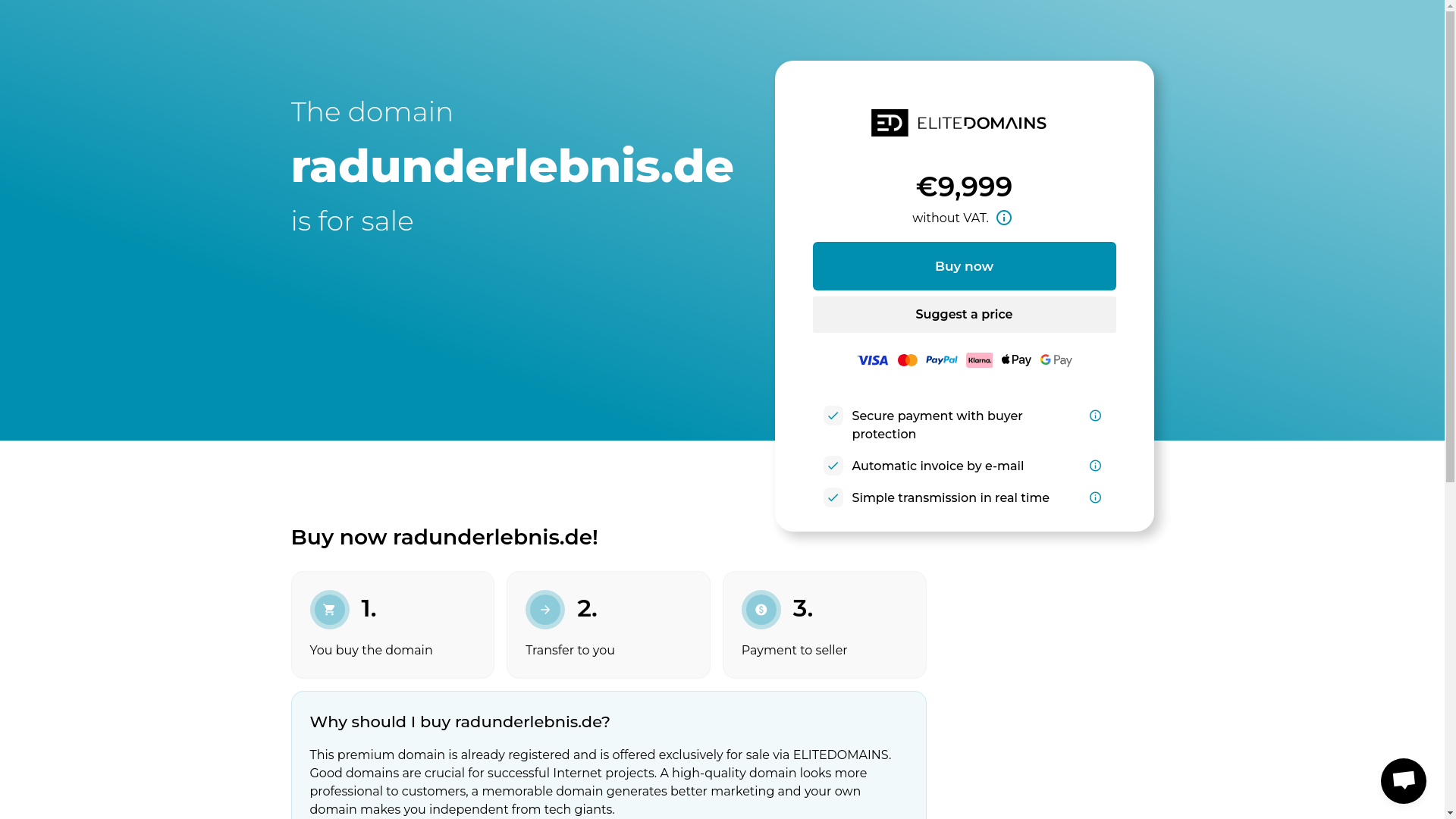 website screenshot of https://radunderlebnis.de/
