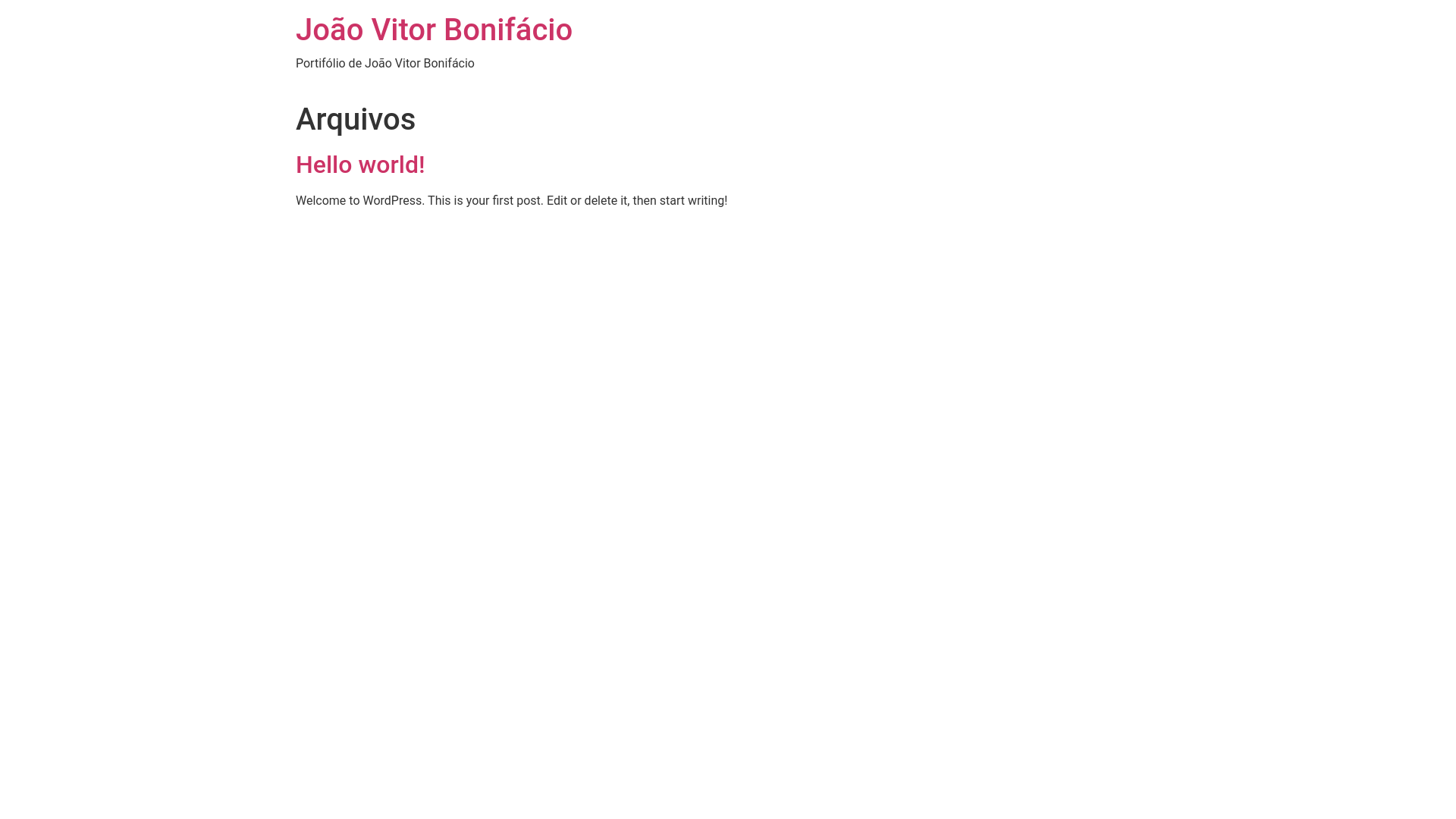 website screenshot of https://joaovitorbonifacio.com.br/