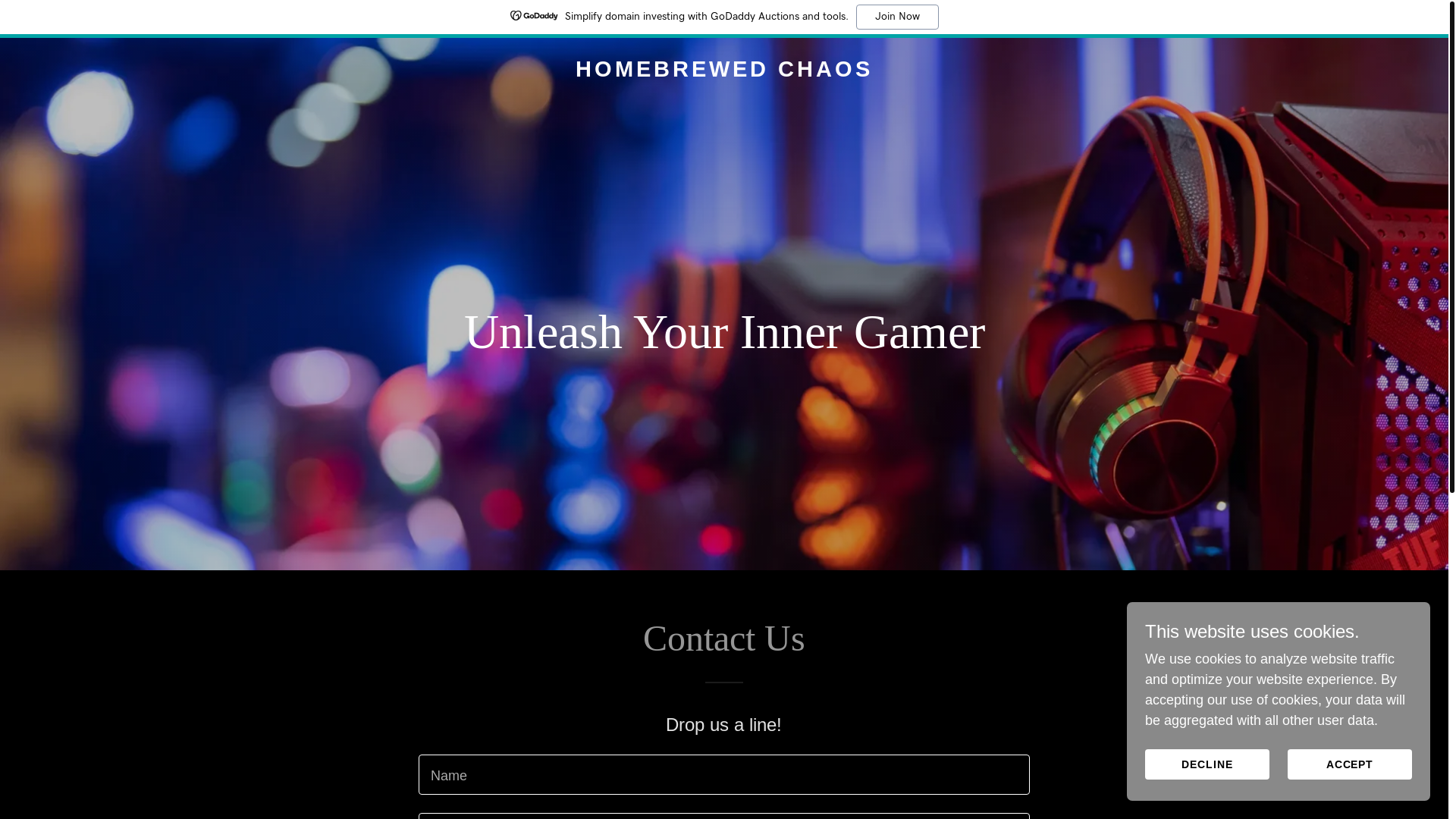 website screenshot of https://homebrewedchaos.com/