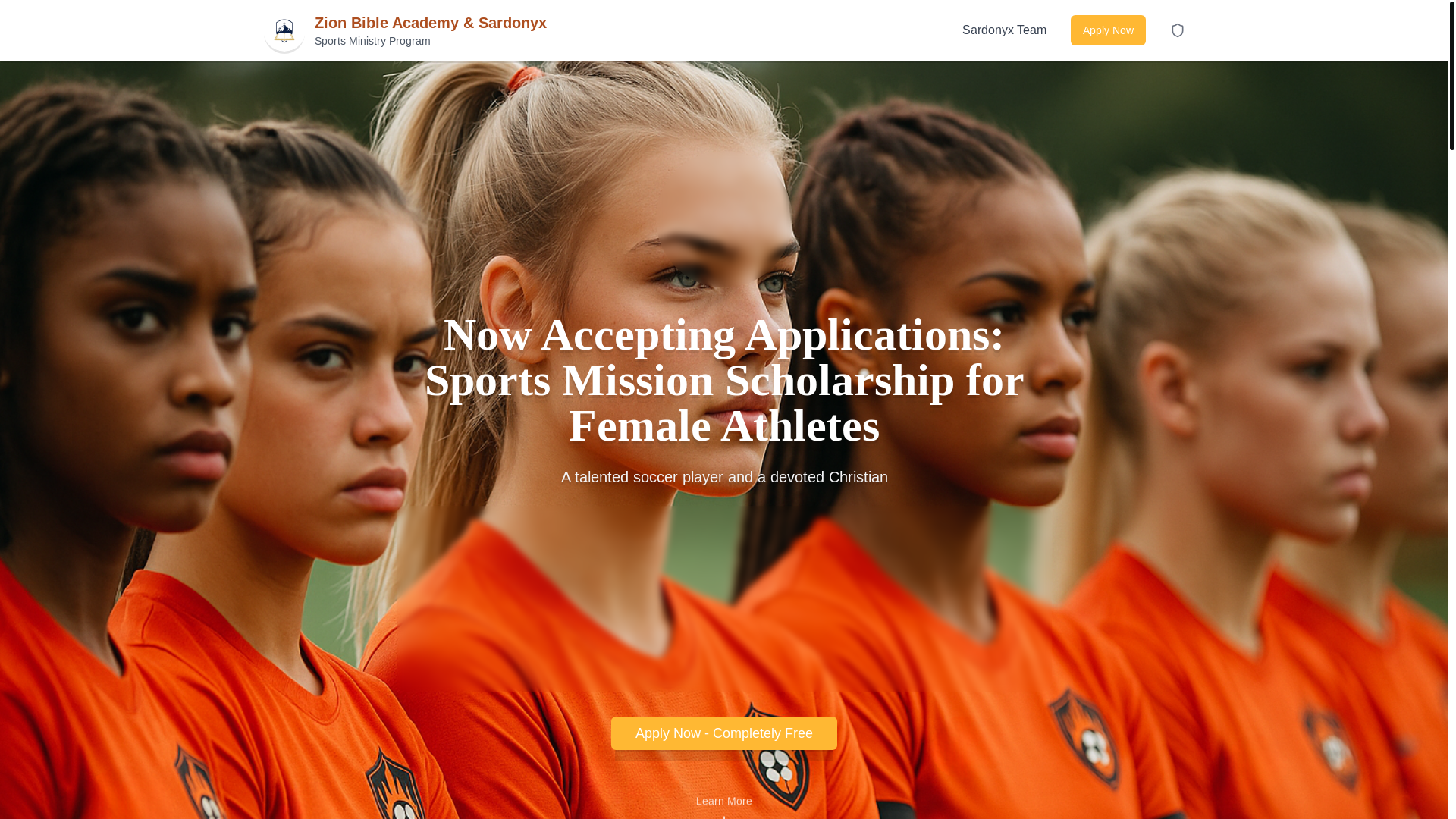 website screenshot of https://faithandsoccer.org/