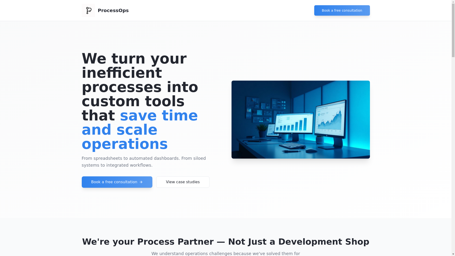 website screenshot of https://processops.ca/