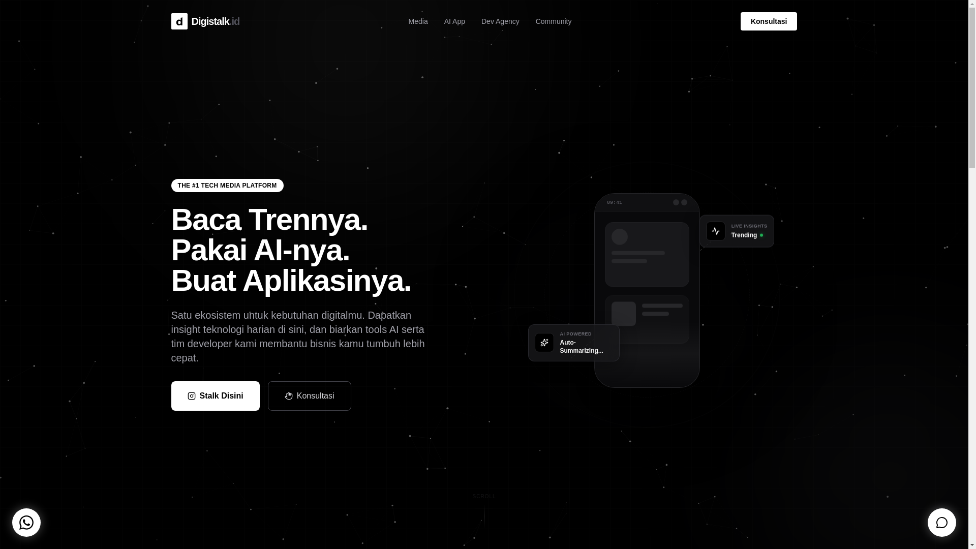 website screenshot of https://digistalk.id/