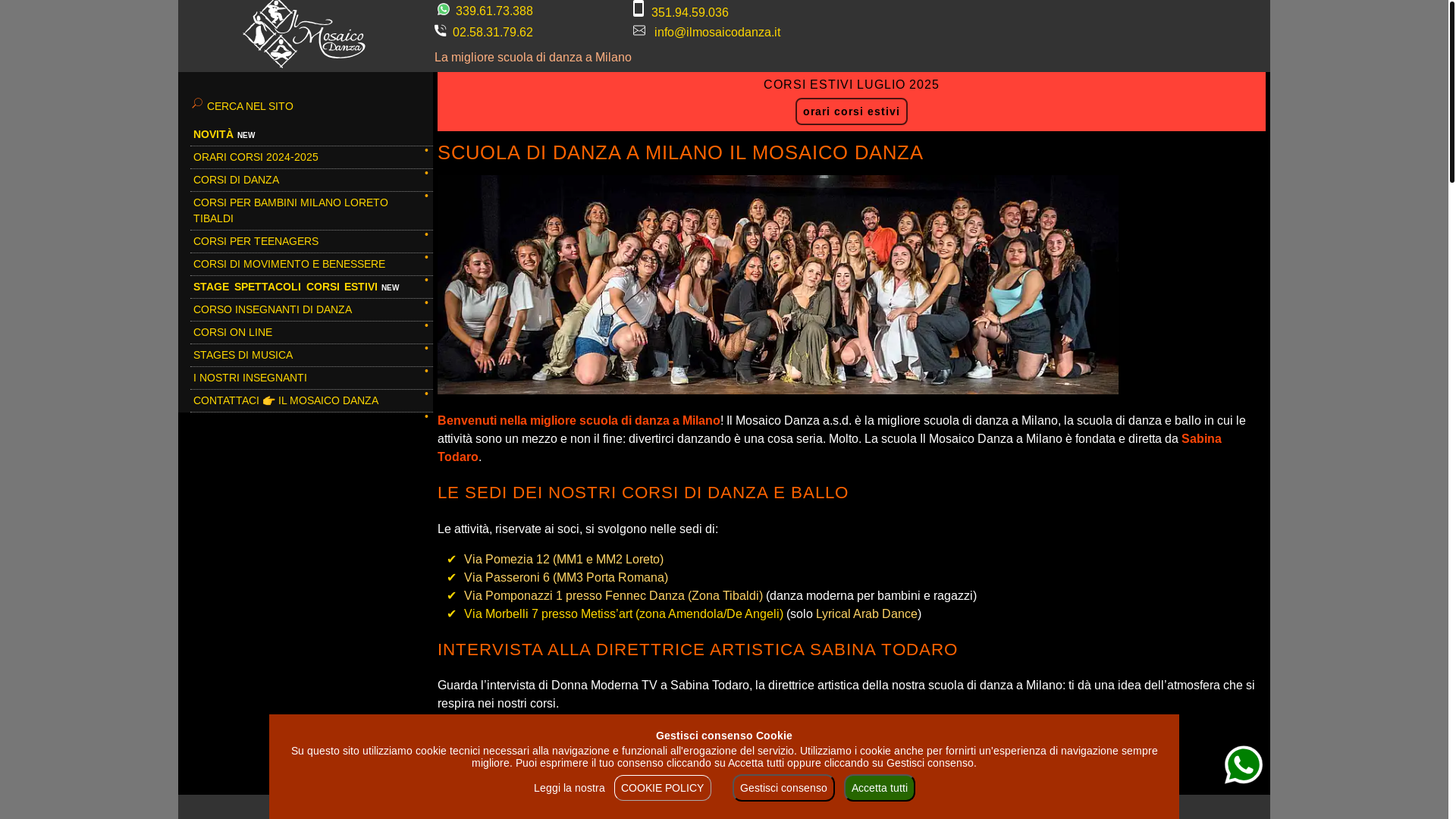 website screenshot of https://ilmosaicodanza-it.pages.dev/