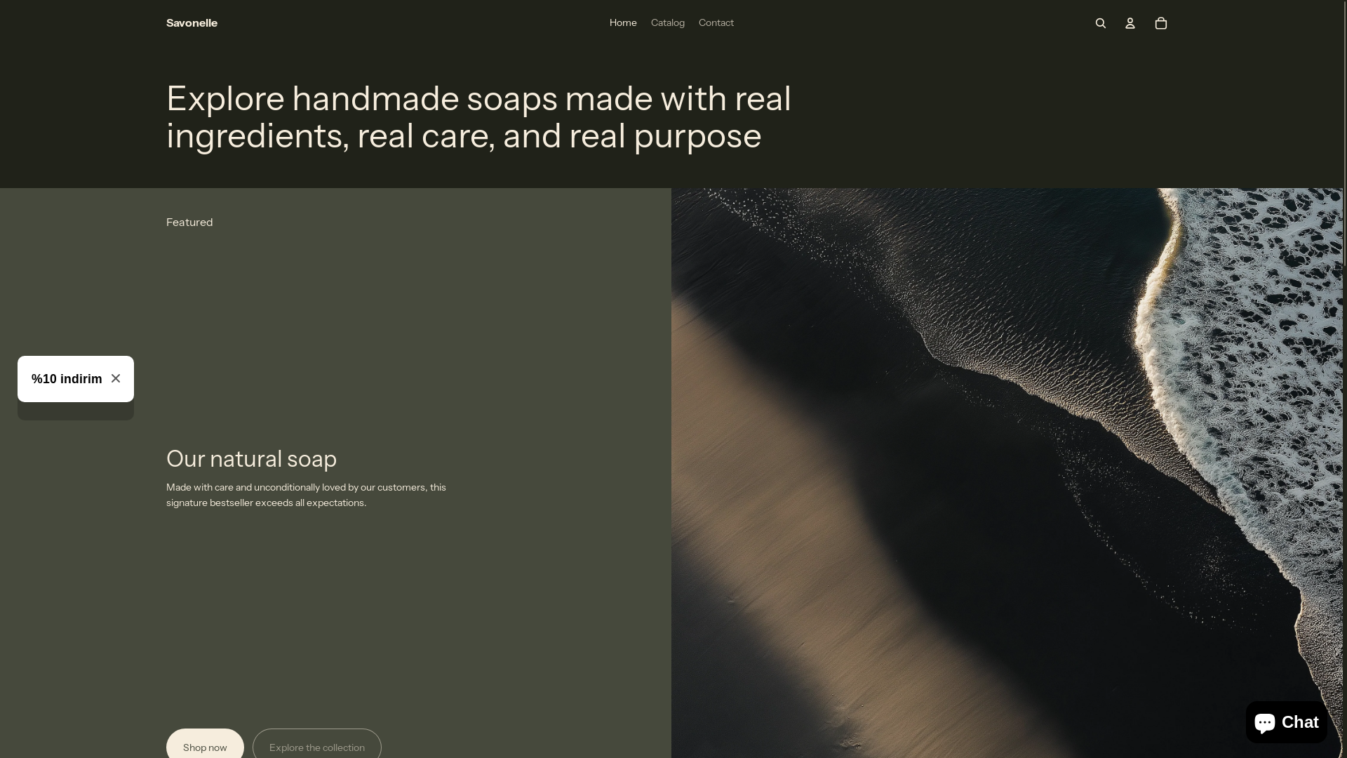 website screenshot of https://savonelle.store/