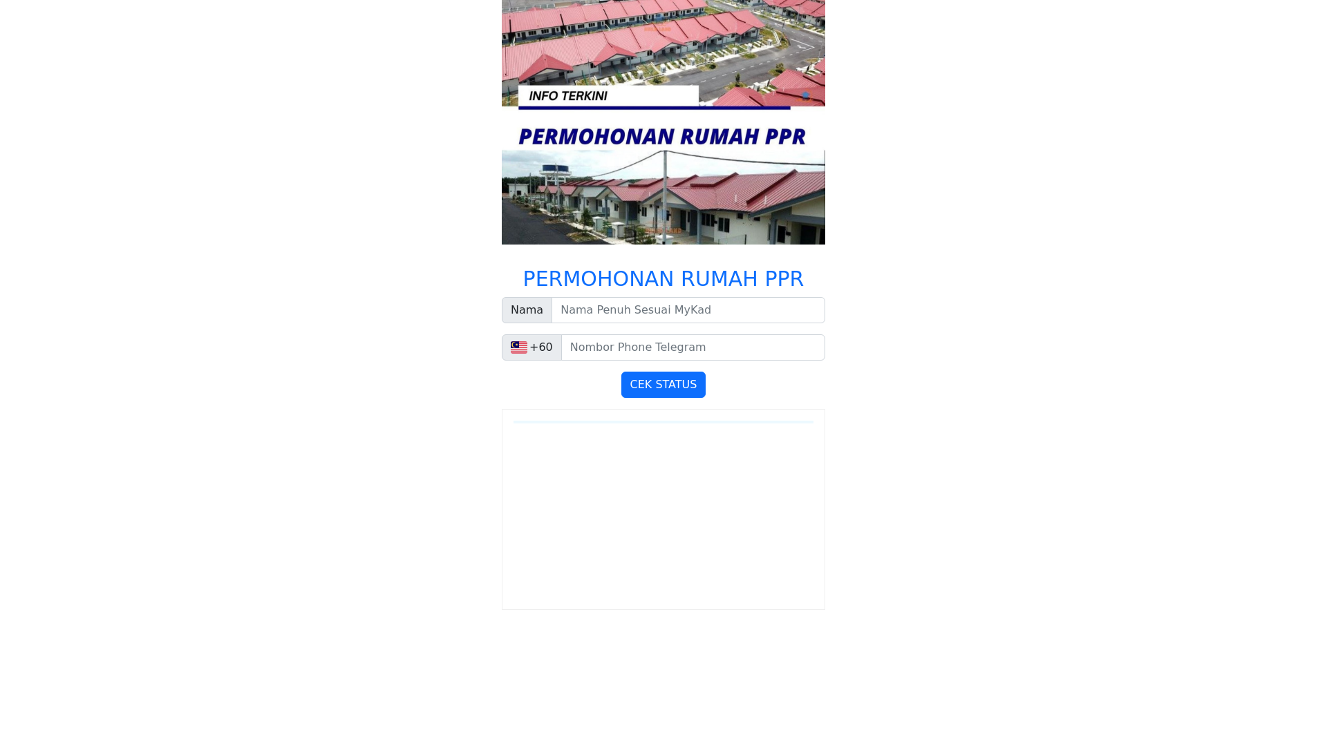 website screenshot of https://ppr-permohonanrumah.com/