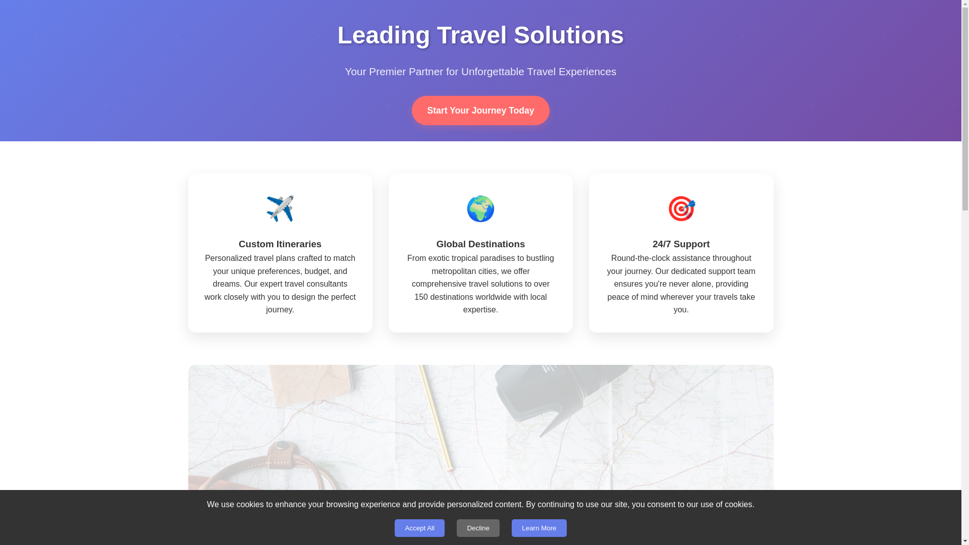website screenshot of https://leadingtravelsolutions.live/