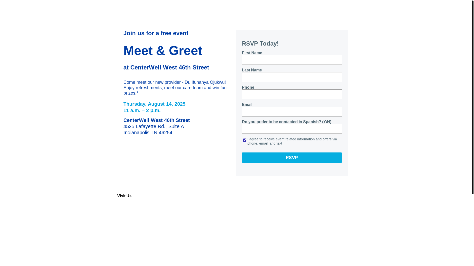 website screenshot of https://centerwellwest46thstreet.com/