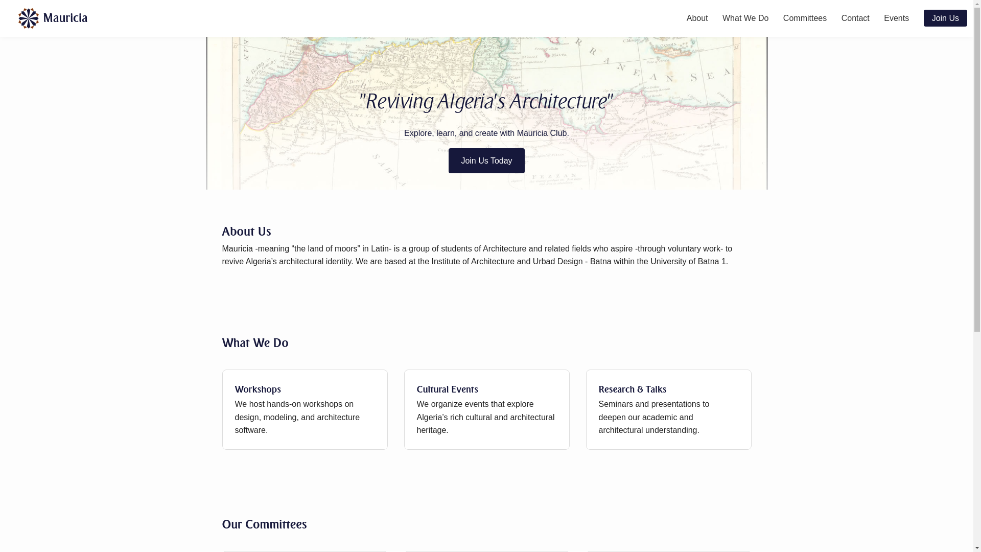 website screenshot of https://mauriciaclub-univ-batna1.dz/