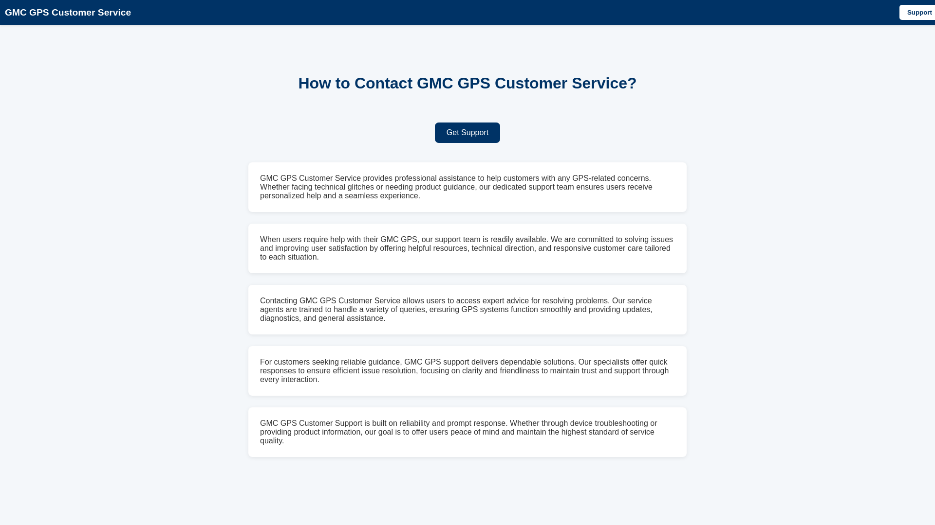 website screenshot of https://gmc-gps-customer-service.pages.dev/