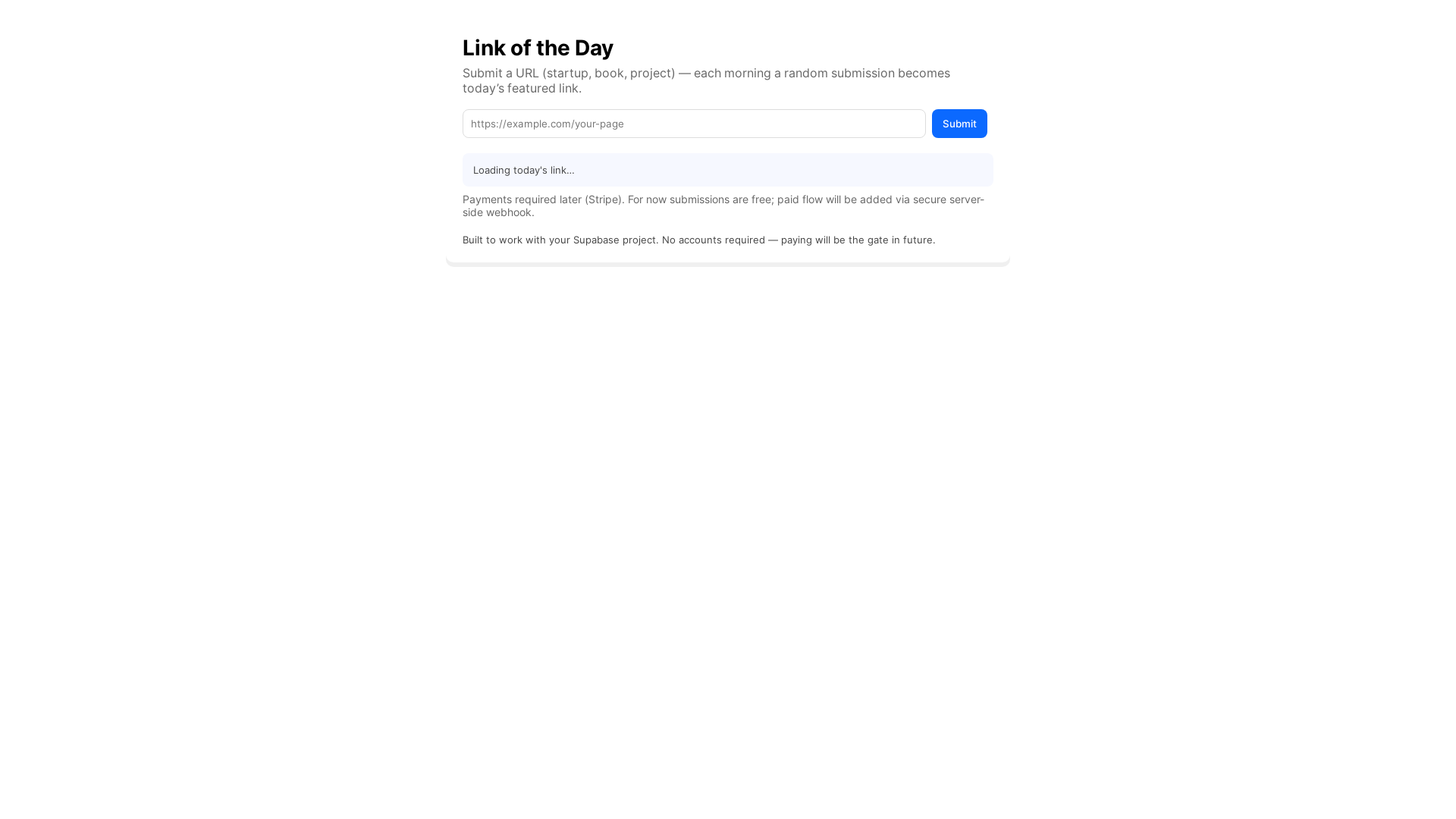 website screenshot of https://linkoftheday.pages.dev/
