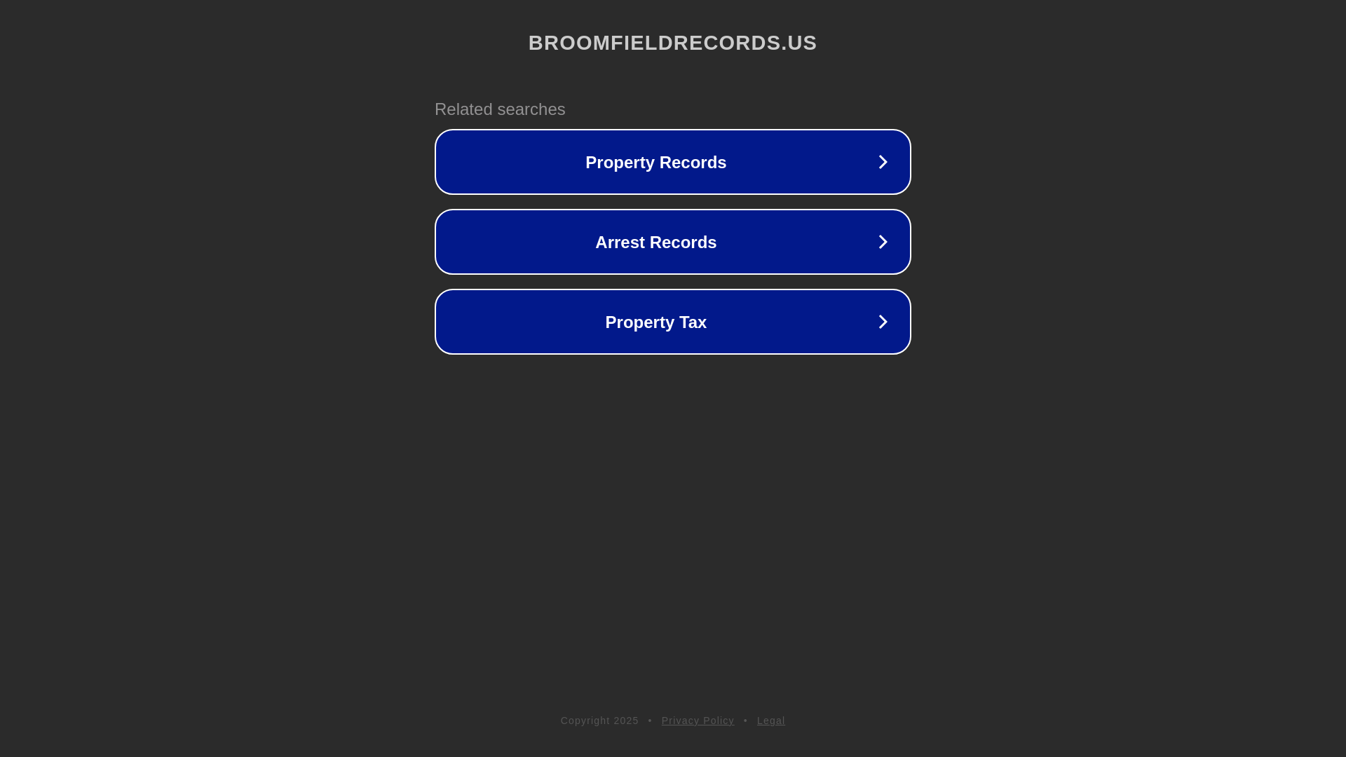 website screenshot of https://broomfieldrecords.us/