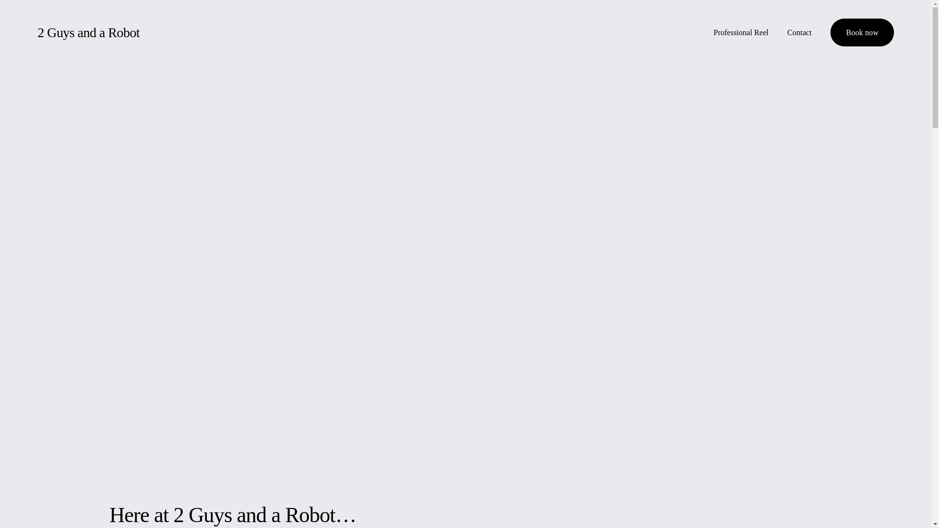 website screenshot of https://2guysandarobot.com/