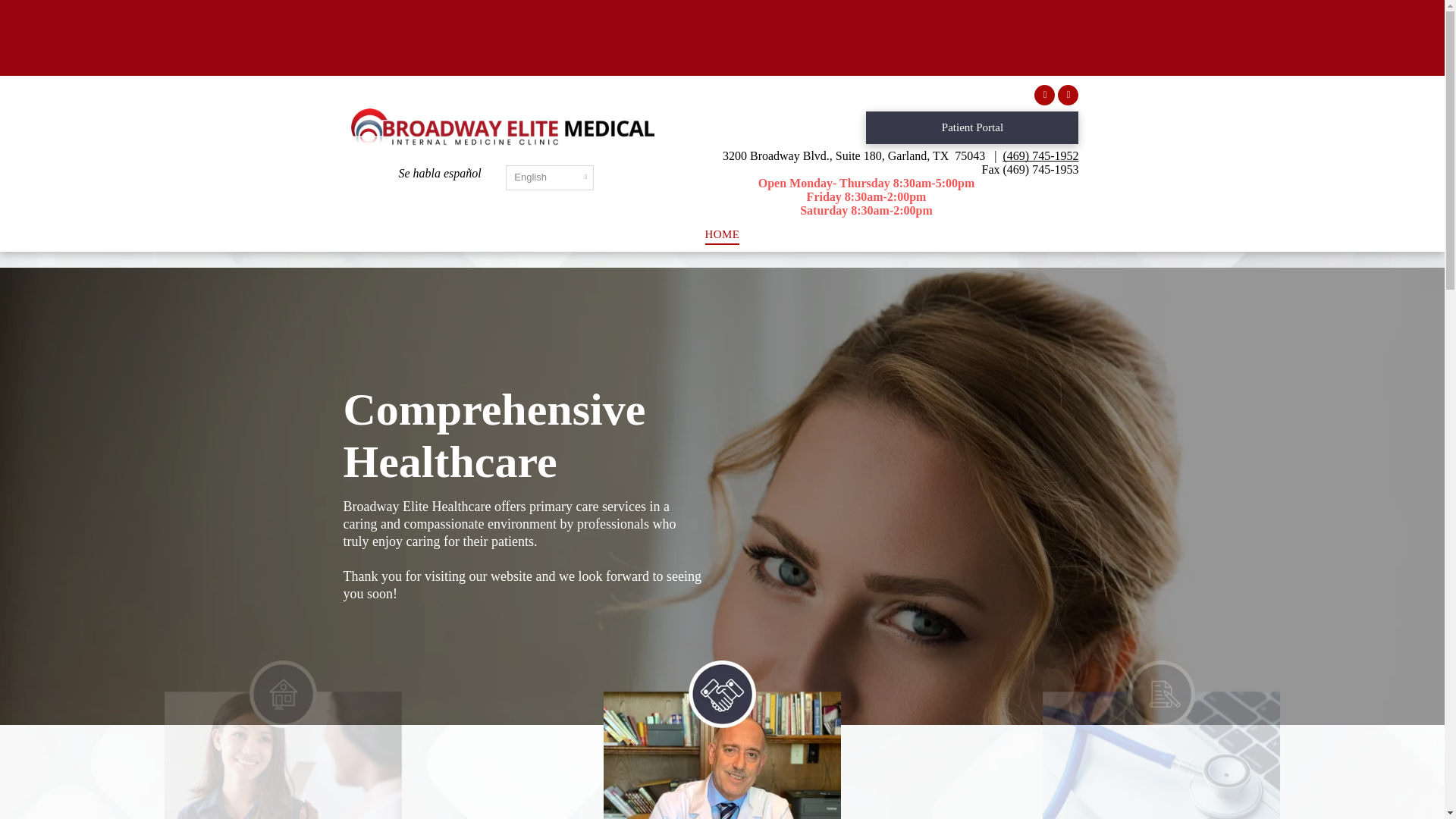 website screenshot of https://mybroadwayelitemedical.com/
