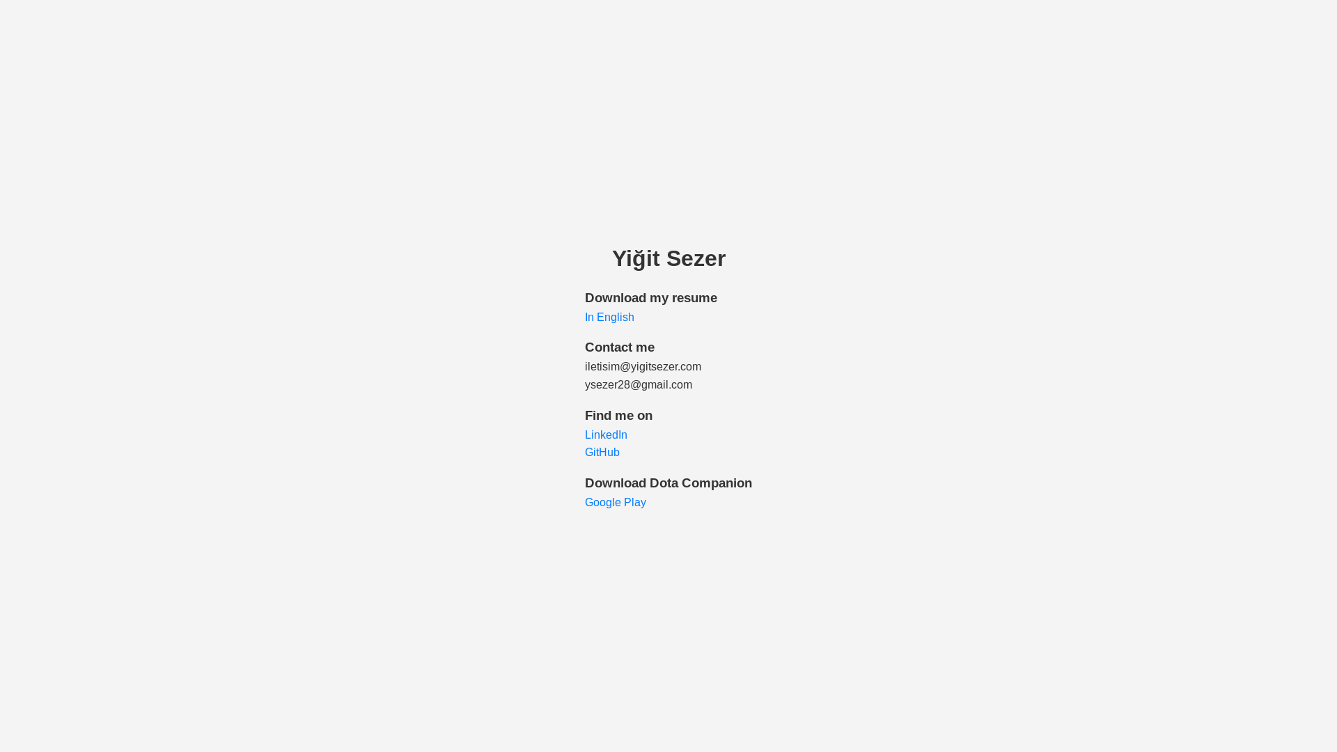 website screenshot of https://yigitsezer-com.pages.dev/