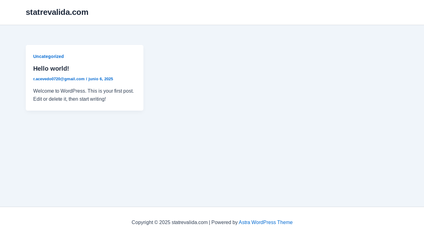 website screenshot of https://statrevalida.com/