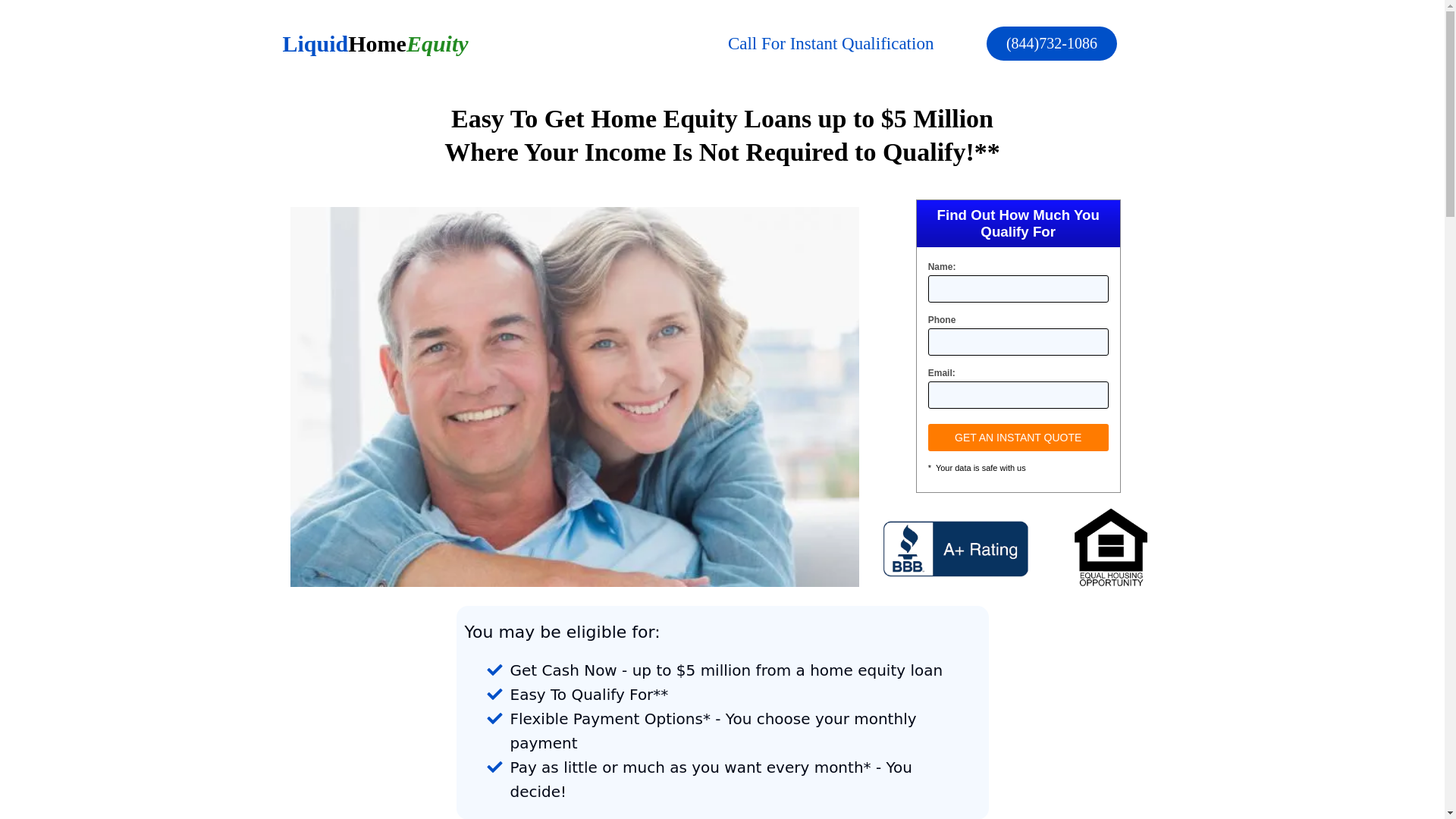 website screenshot of https://liquidequityhomeloans.com/