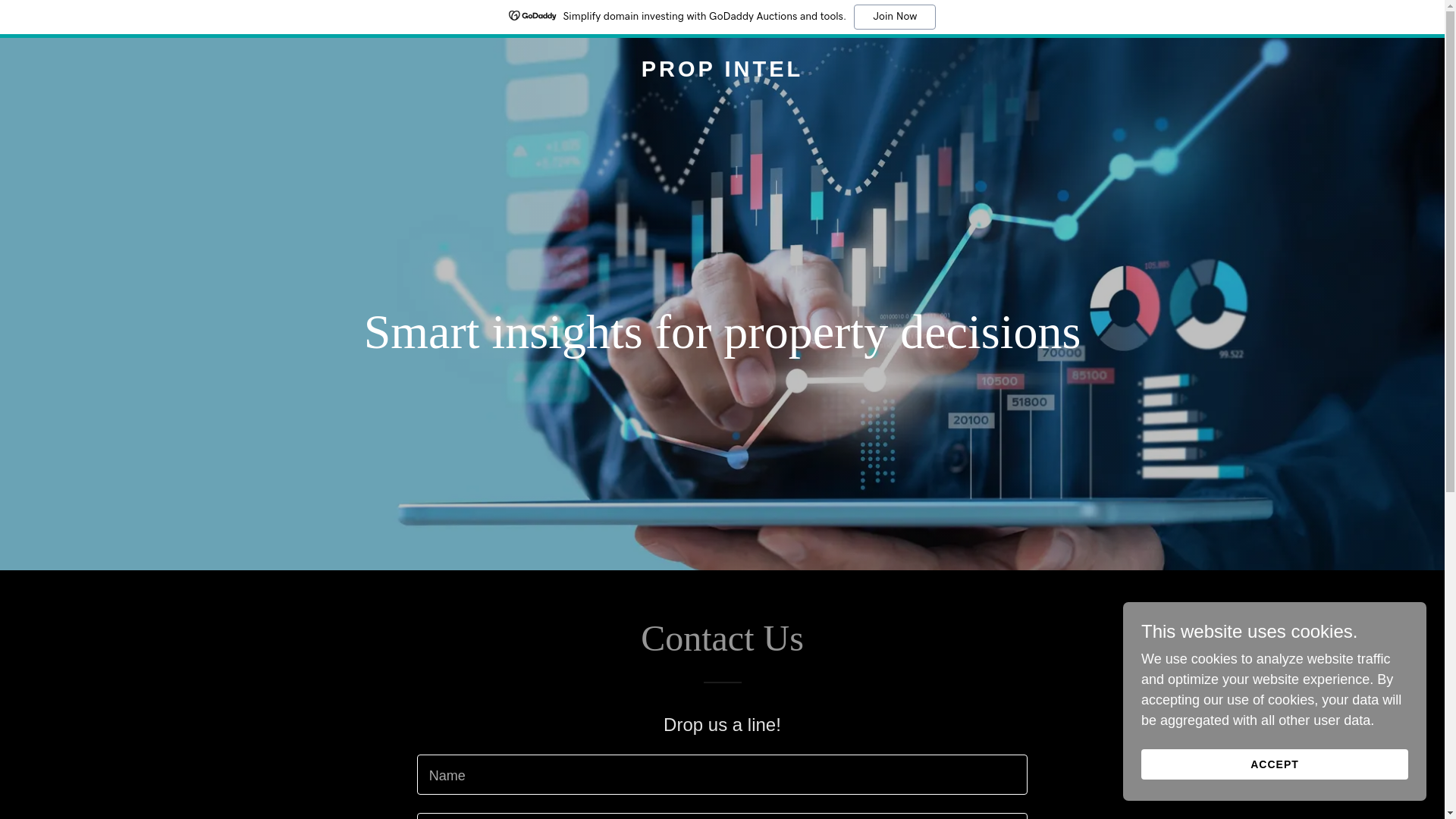 website screenshot of https://prop-intel.com.au/