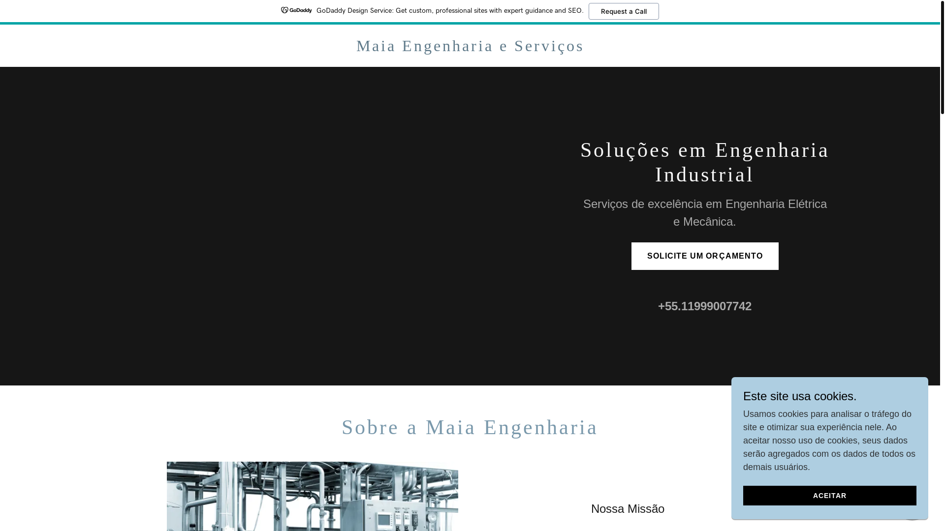website screenshot of https://maiaservices.com.br/