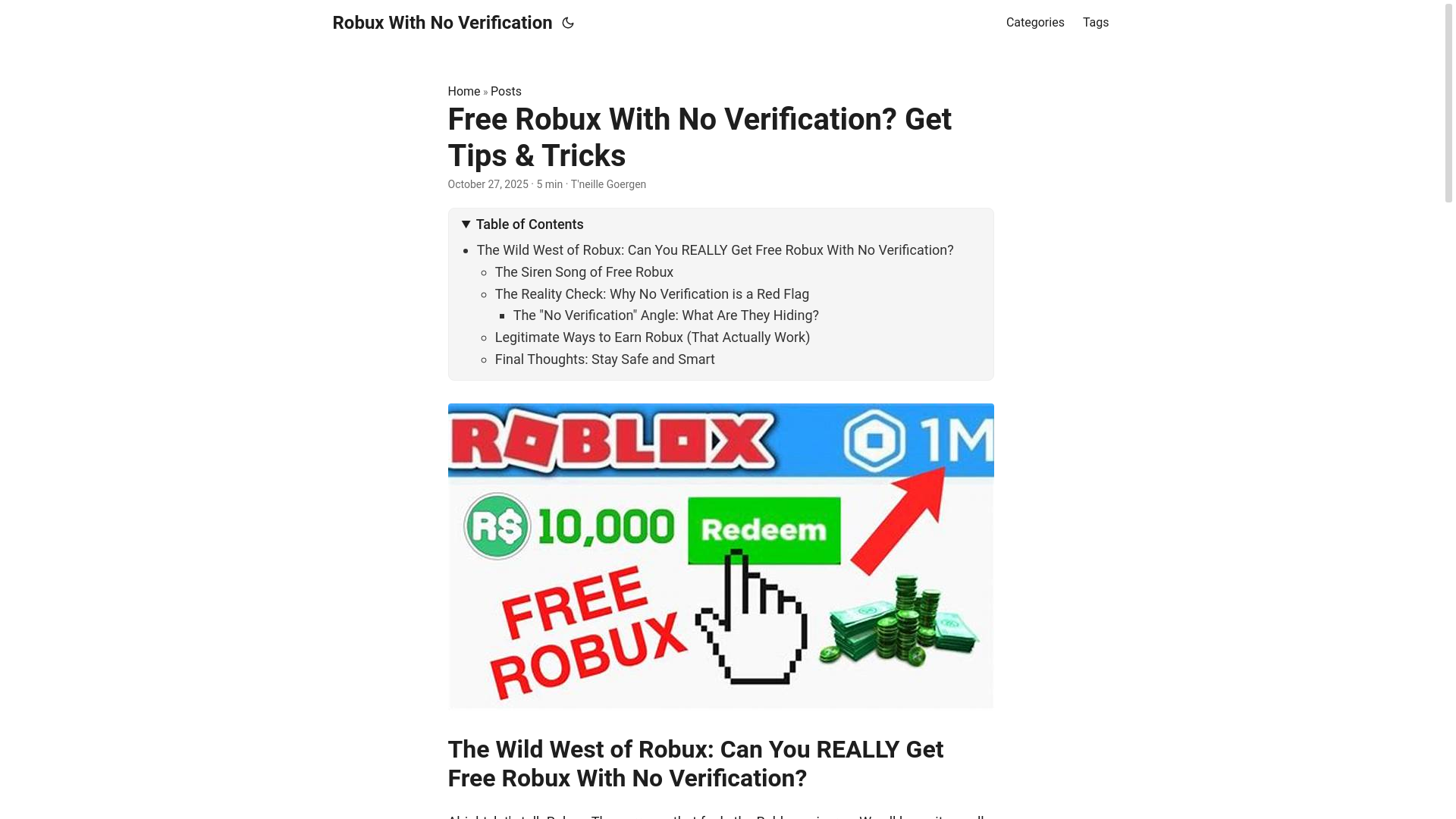 website screenshot of https://robux-with-no-verification.pages.dev/