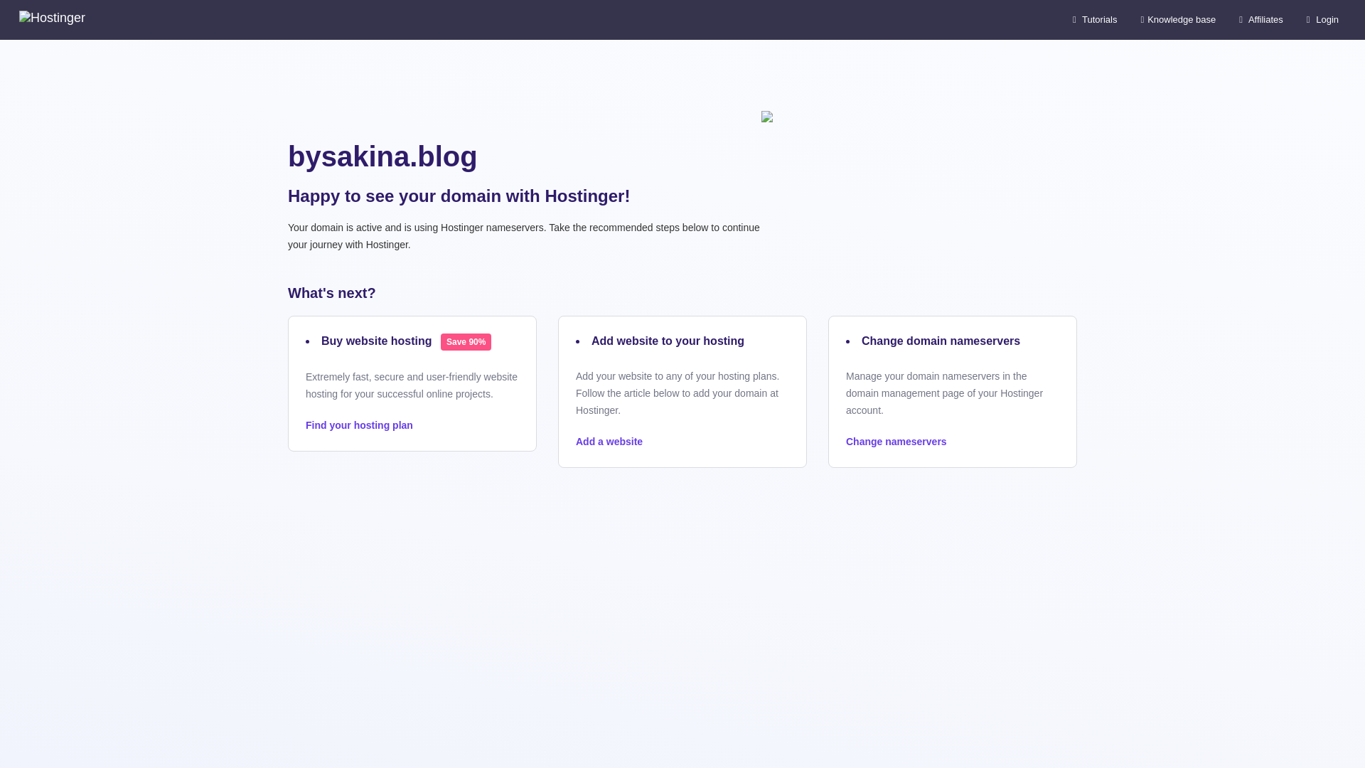 website screenshot of https://bysakina.blog/