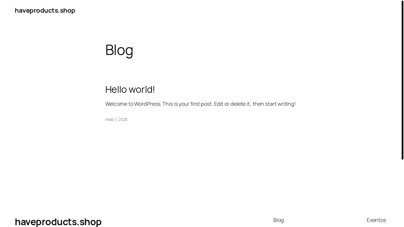 website screenshot of https://haveproducts.shop/