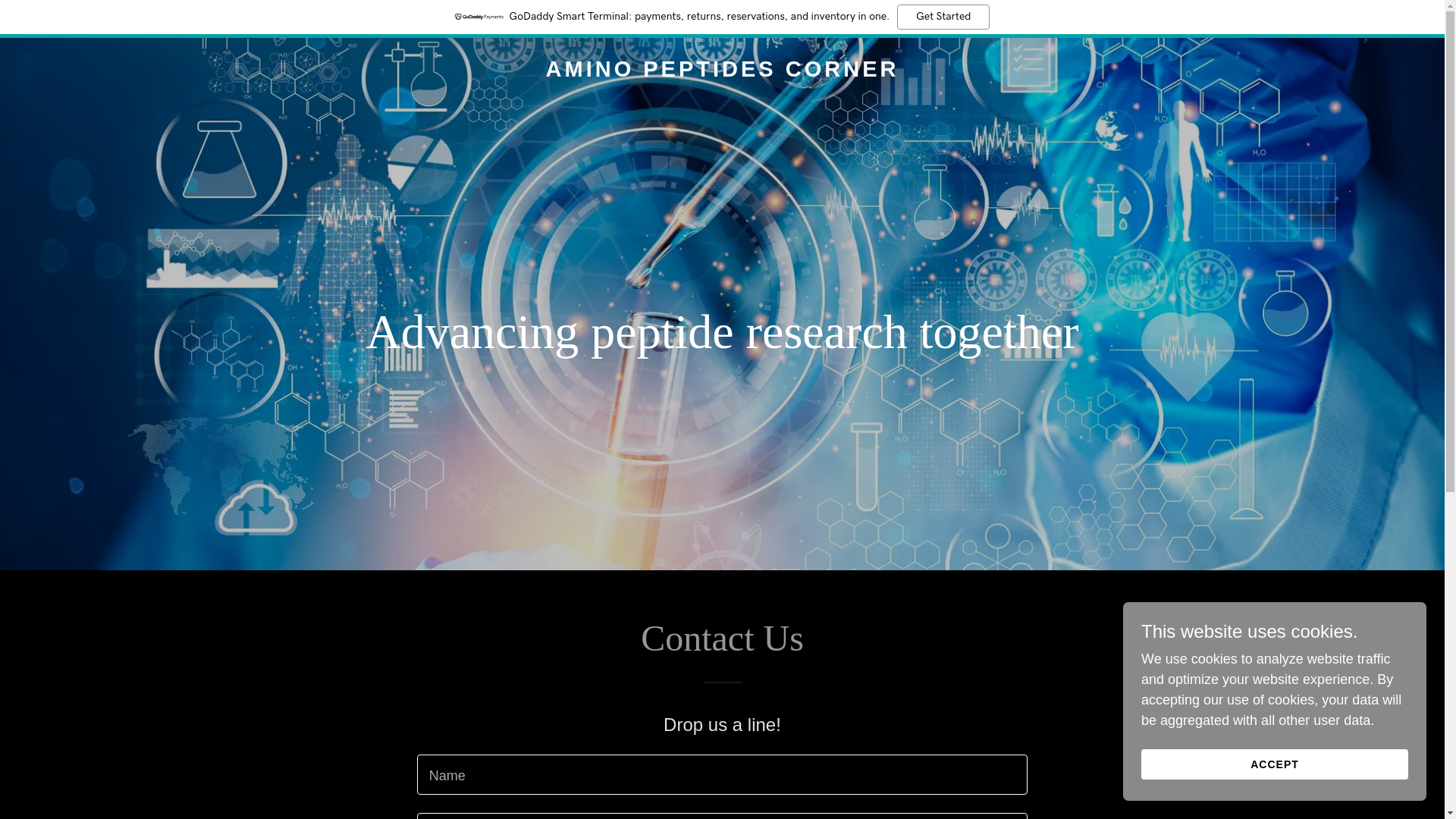 website screenshot of https://aminospeptidescorner.org/