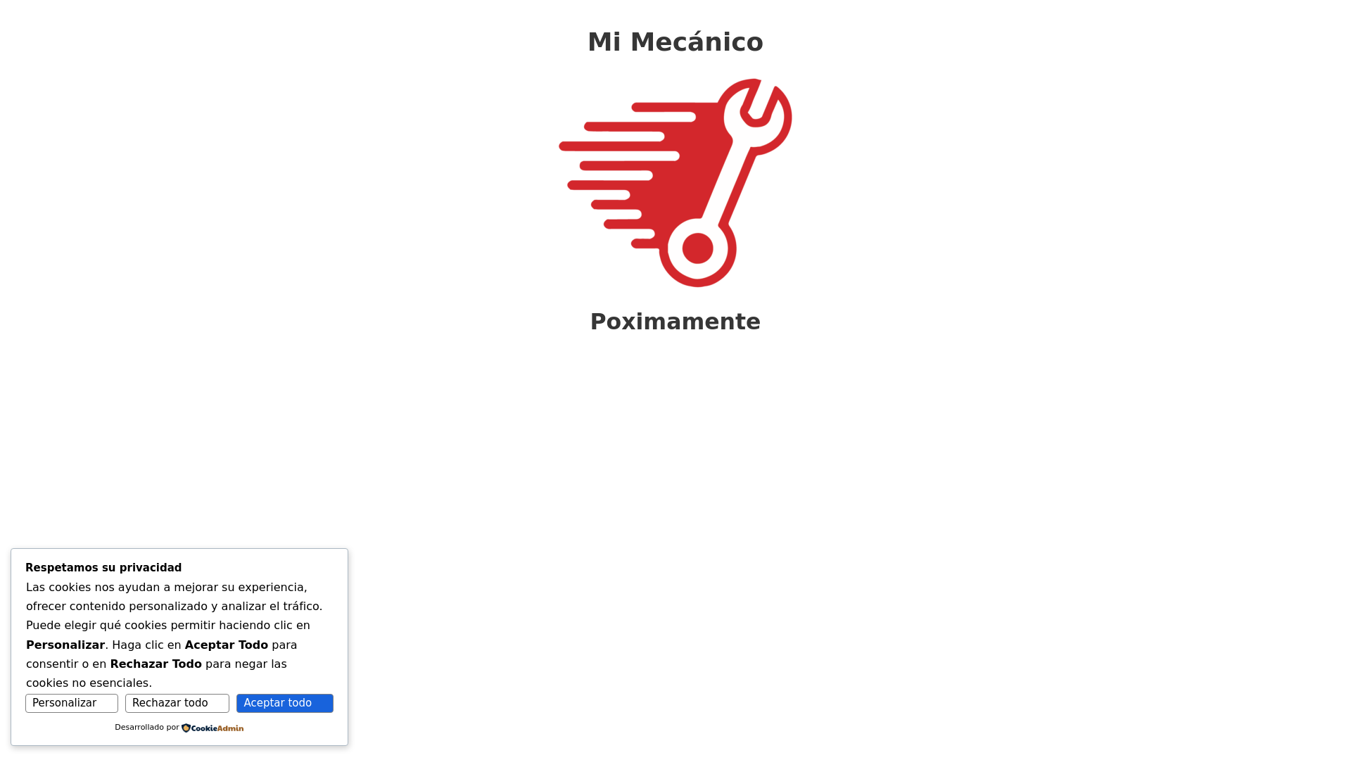 website screenshot of https://mimecanico.com.ve/
