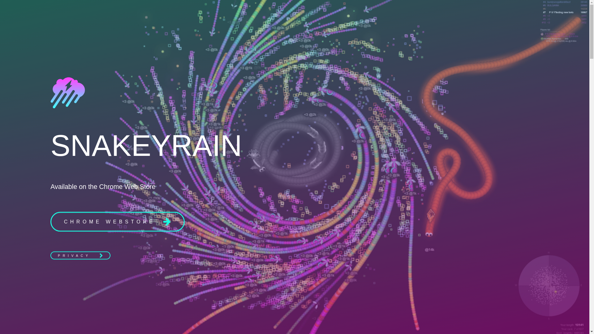 website screenshot of https://snakeyrain.com/