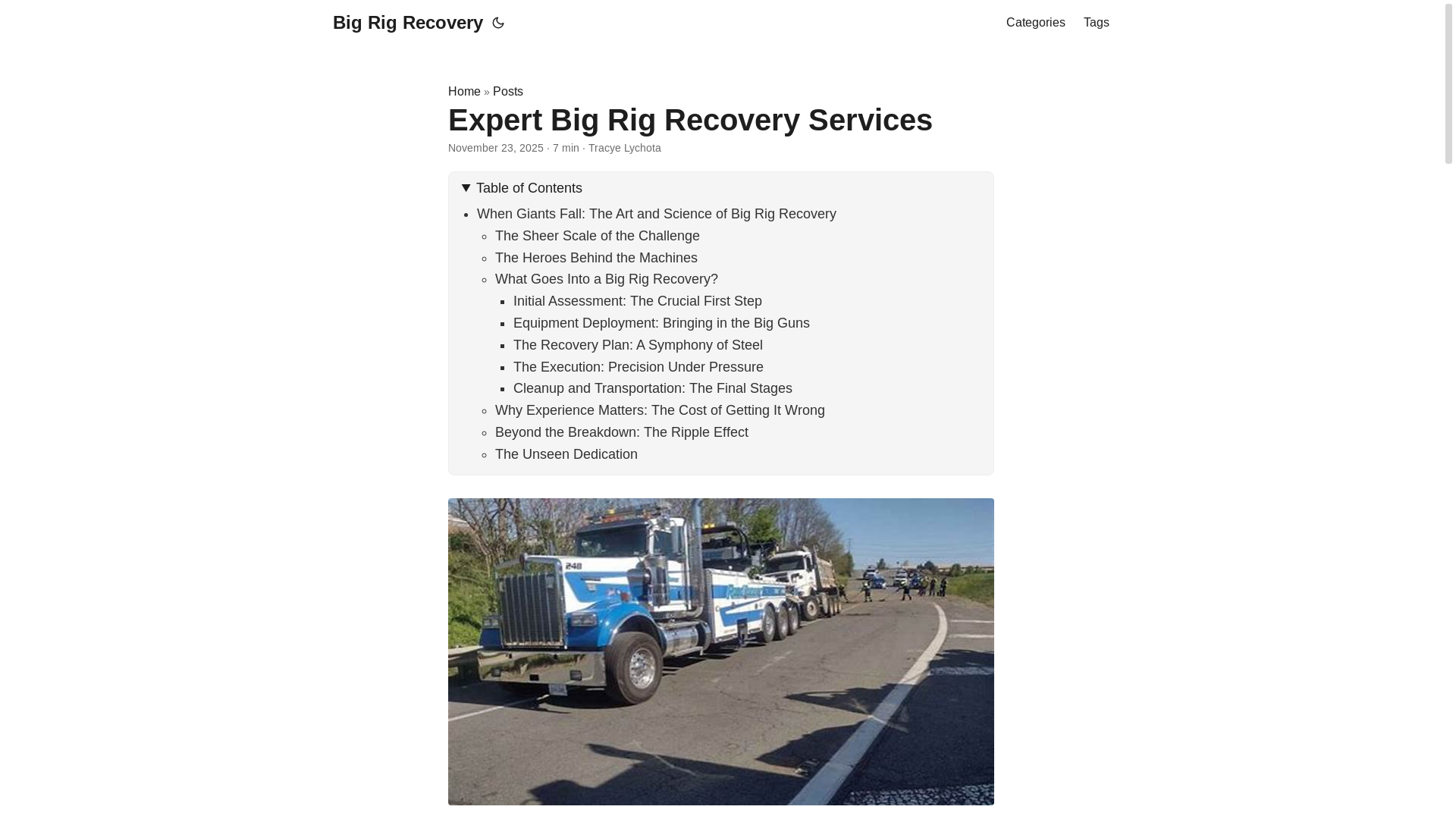 website screenshot of https://bigrigrecovery4.pages.dev/
