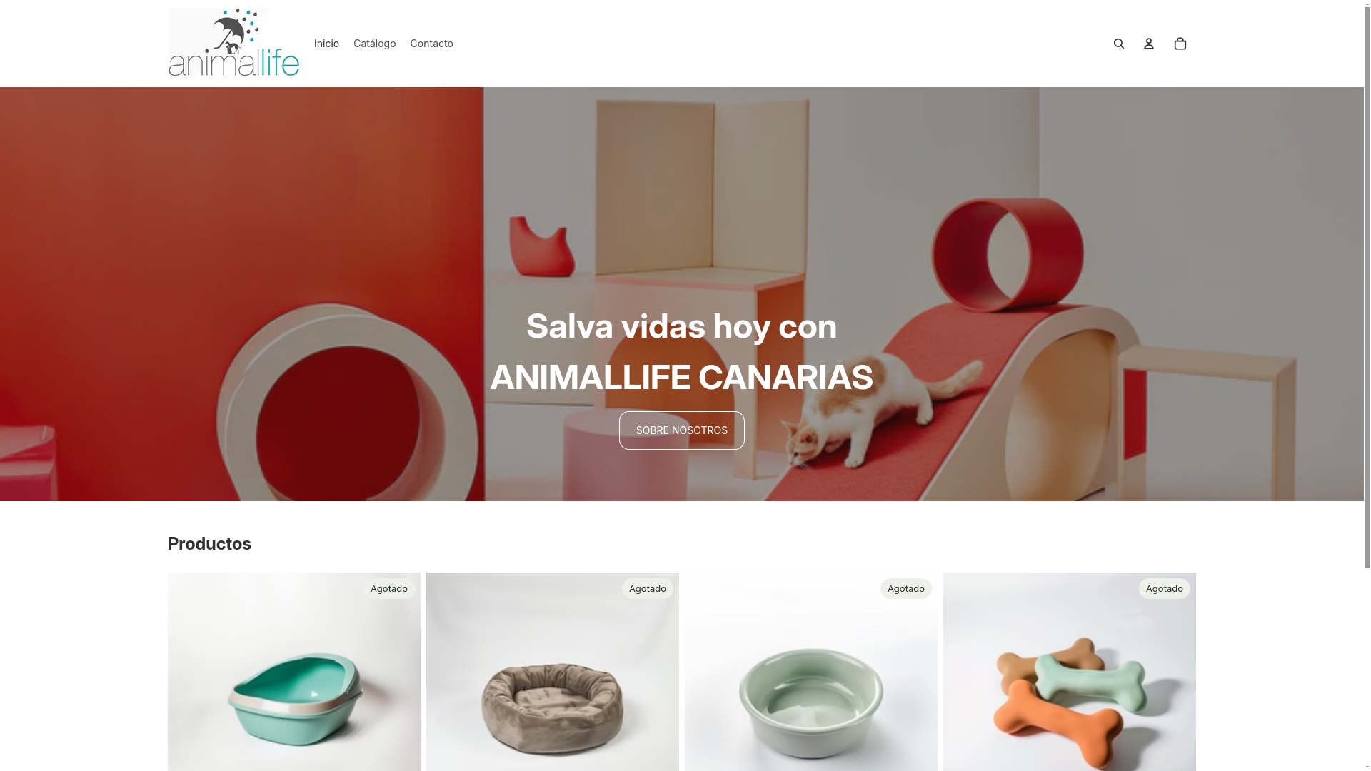 website screenshot of https://animallifecanarias.org/