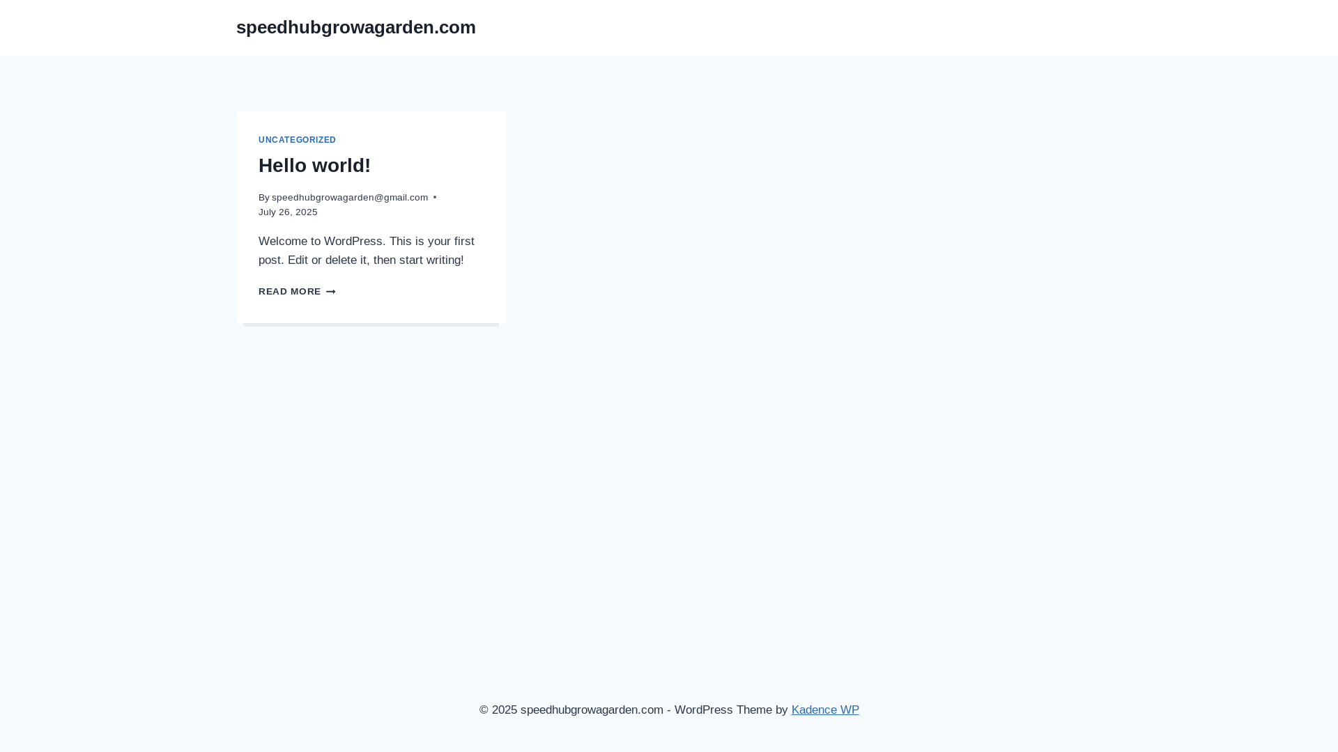 website screenshot of https://speedhubgrowagarden.com/