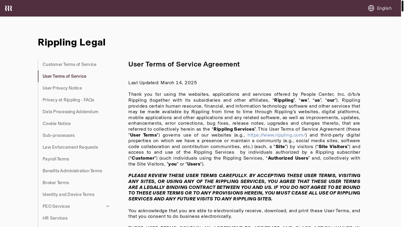 website screenshot of https://ind01.safelinks.protection.outlook.com/?url=https%3A%2F%2Fapp.rippling.com%2Flegal%2Fuser&data=05%7C02%7Cgaurav%40atomicwork.com%7C0bc2cfeed81d4d008d6408dd8bd385a5%7Cdbbb87315bd041f3b2db46846e267022%7C0%7C0%7C638820462791581627%7CUnknown%7CTWFpbGZsb3d8eyJFbXB0eU1hcGkiOnRydWUsIlYiOiIwLjAuMDAwMCIsIlAiOiJXaW4zMiIsIkFOIjoiTWFpbCIsIldUIjoyfQ%3D%3D%7C0%7C%7C%7C&sdata=vd9JoTDi006l1dBWzN7kdt29peL%2FW9c2LNlt297kR54%3D&reserved=0