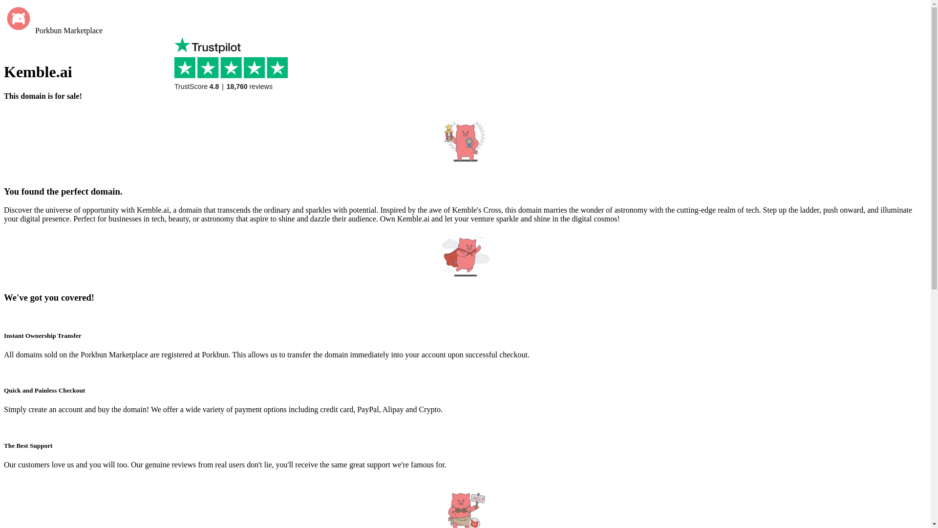 website screenshot of https://kemble.ai/