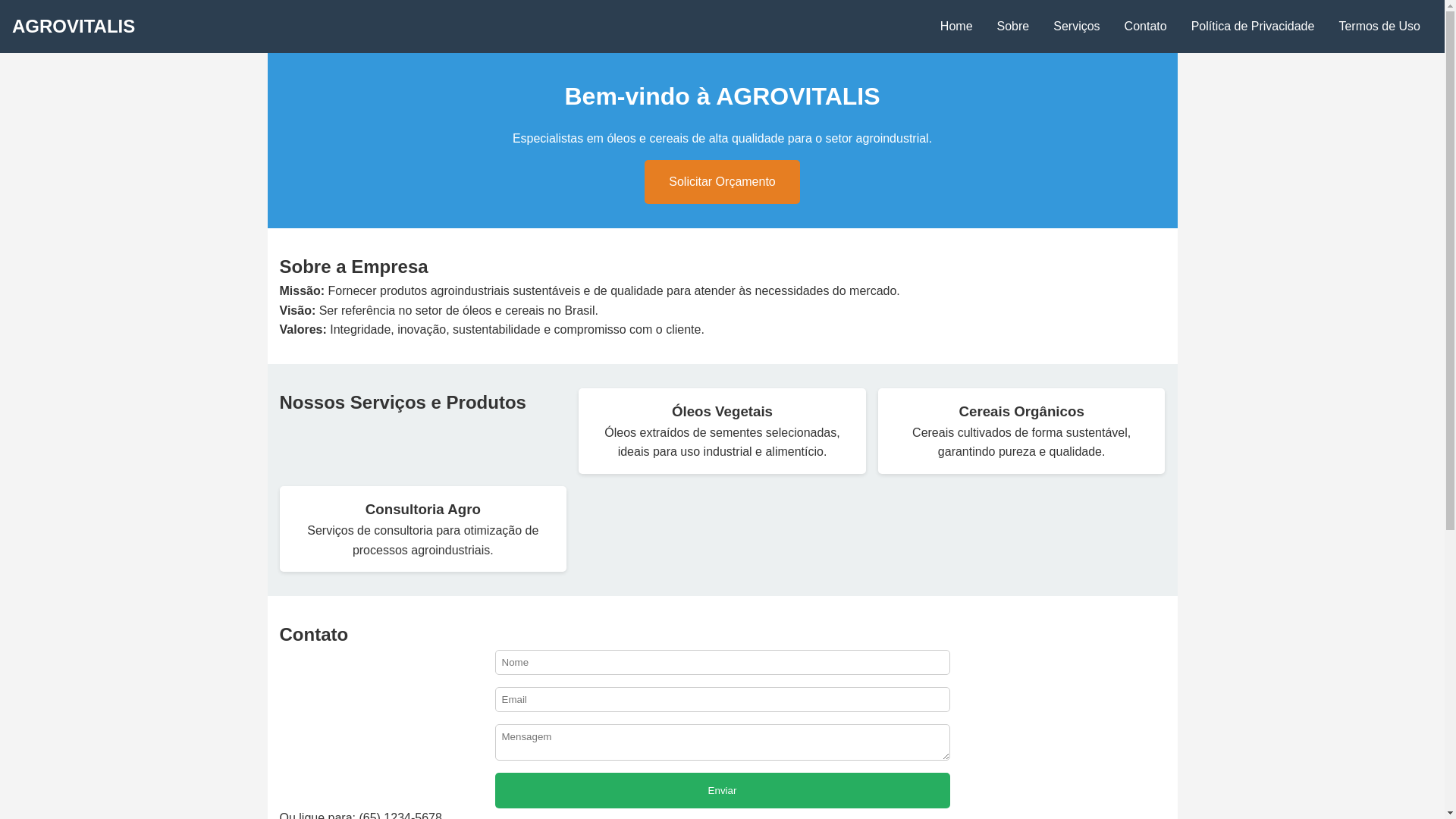 website screenshot of https://agrovitalisoleosecereais.click/