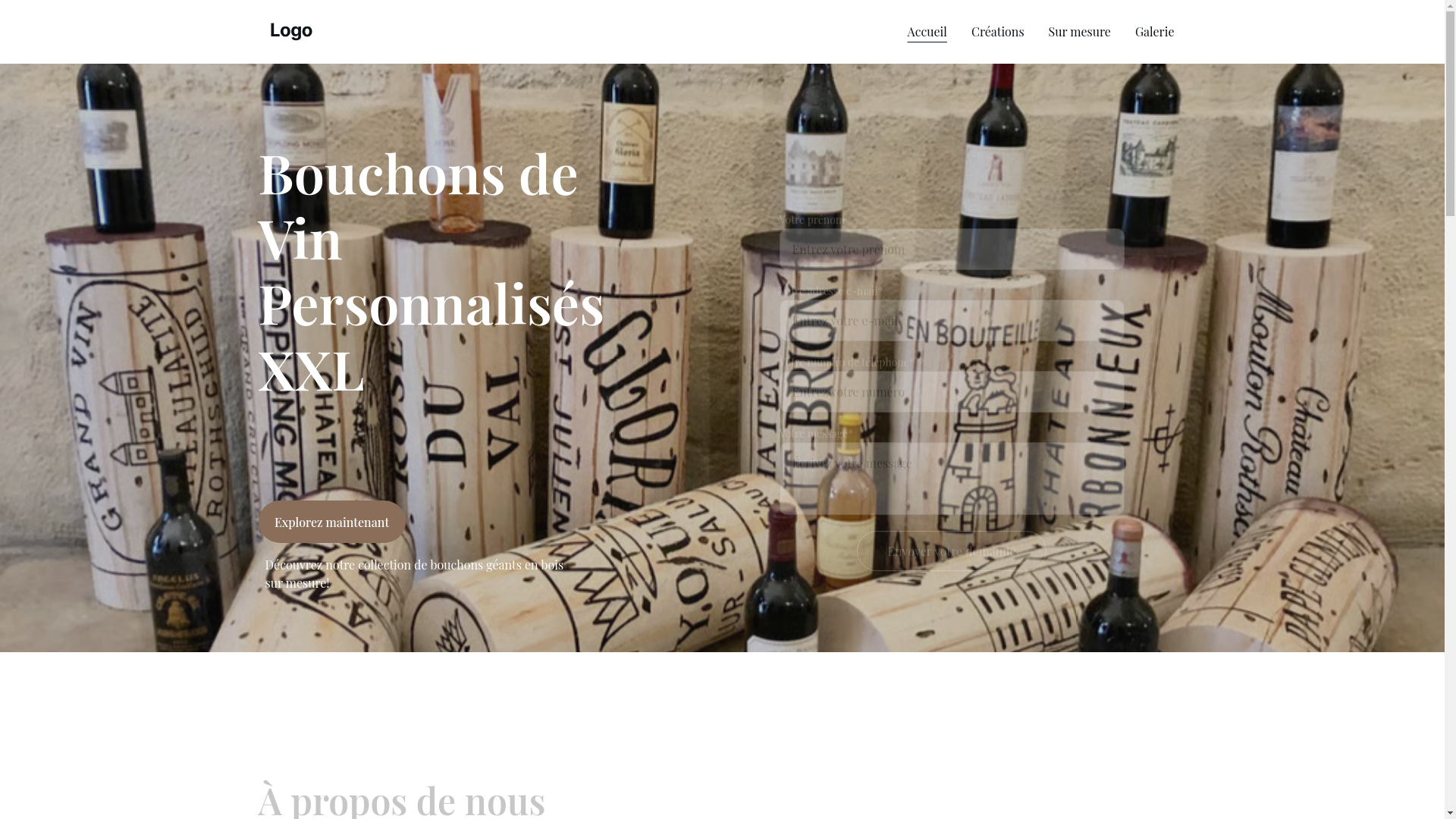 website screenshot of https://artetbouchon.fr/