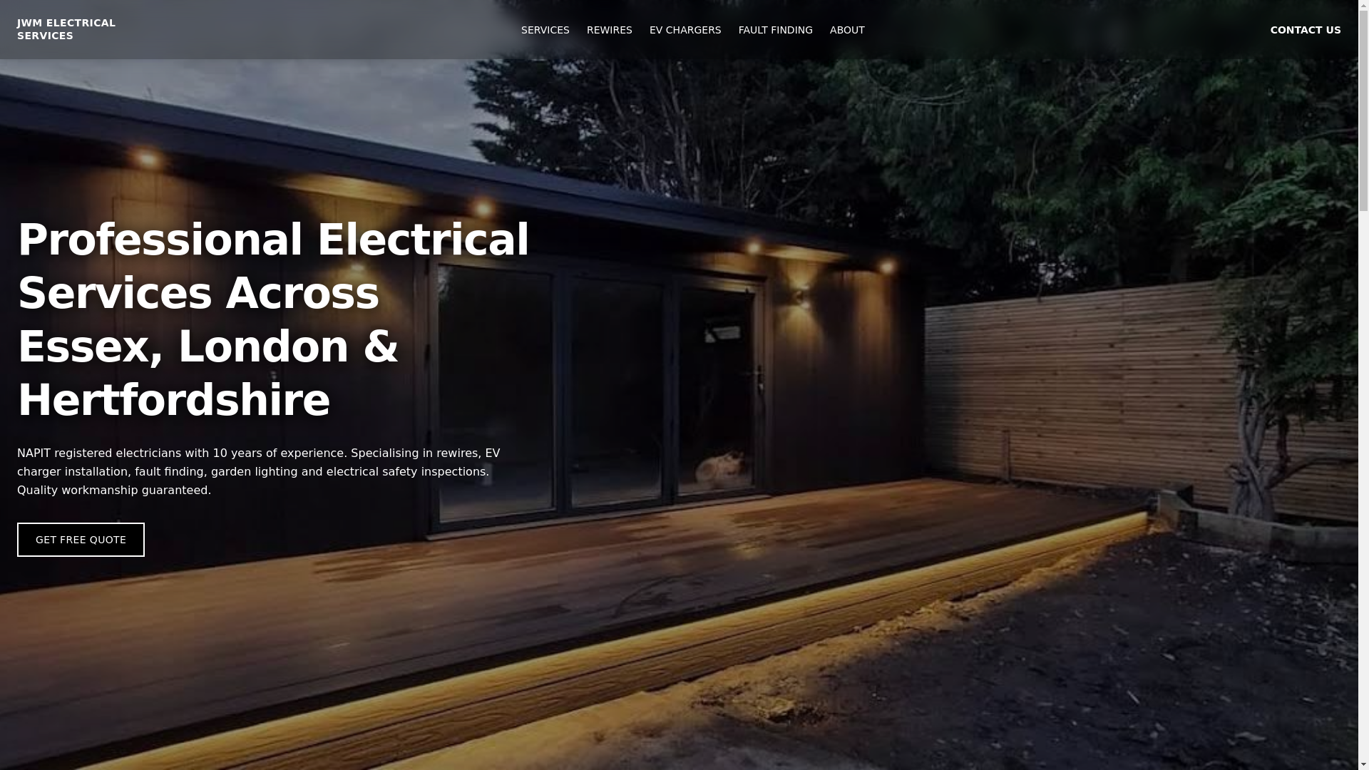 website screenshot of https://jwmelectricalservicesltd.com/