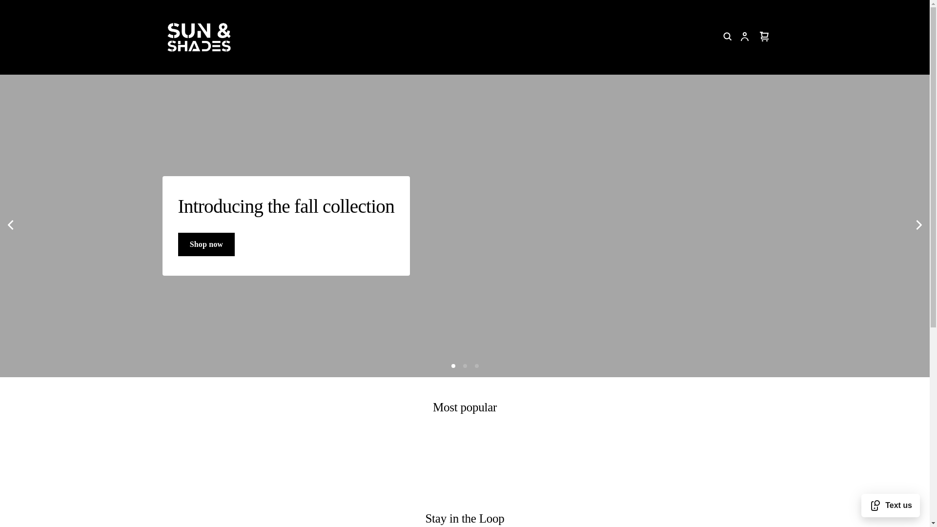 website screenshot of https://sunandshades.shop/