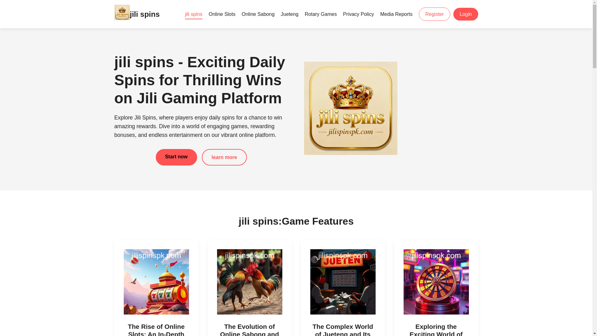 website screenshot of https://jilispinspk.com/