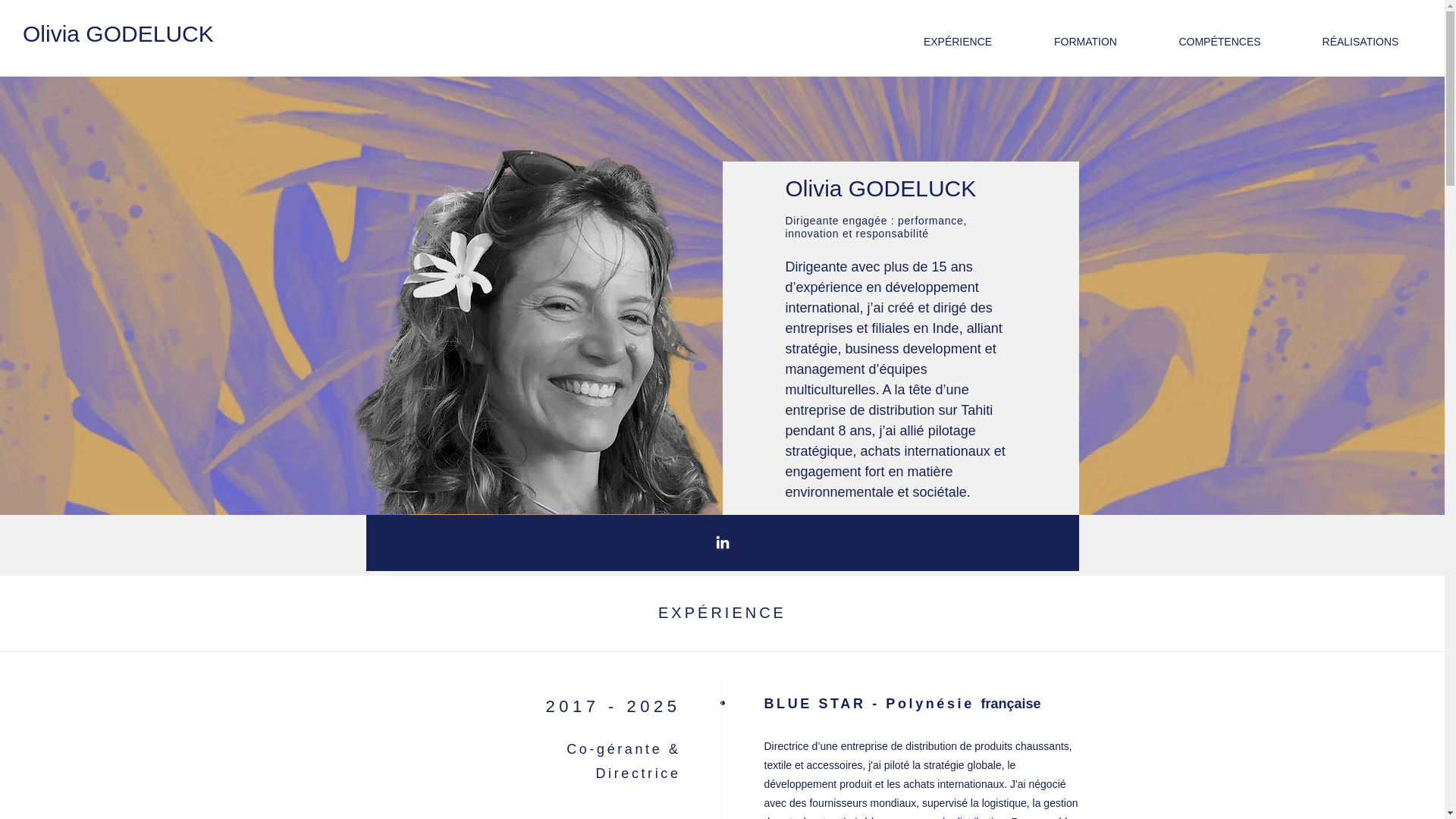 website screenshot of https://oliviagodeluck.com/