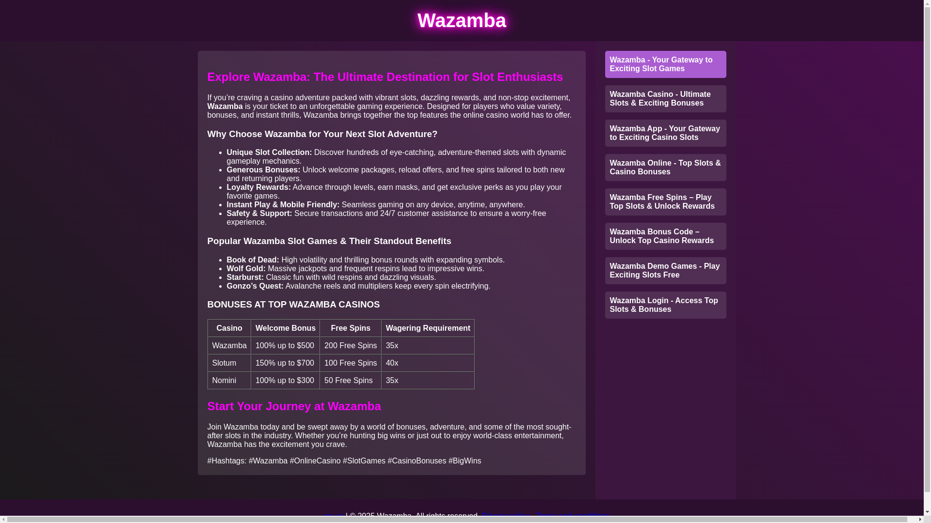 website screenshot of https://play-wazamba-netyte.pages.dev/