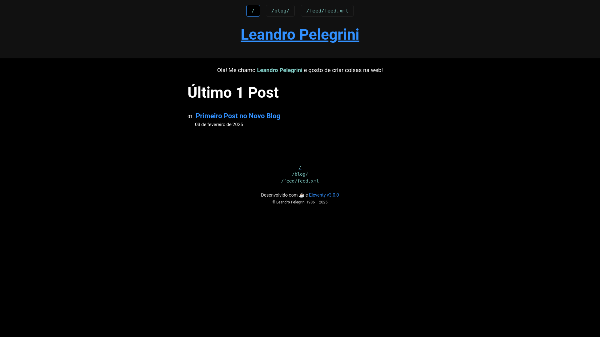 website screenshot of https://lpelegrinidev.pages.dev/