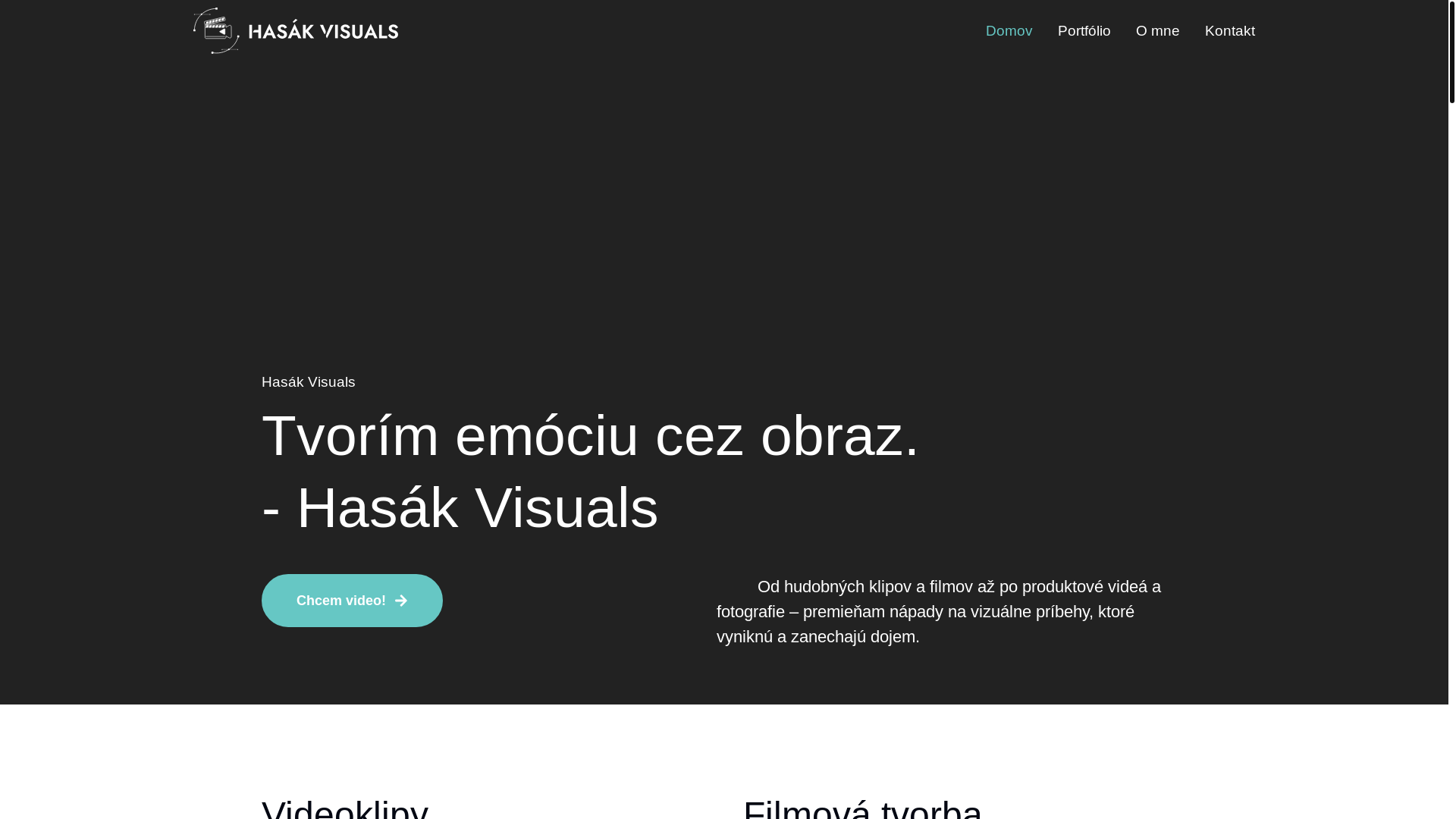 website screenshot of https://hasakvisuals.com/