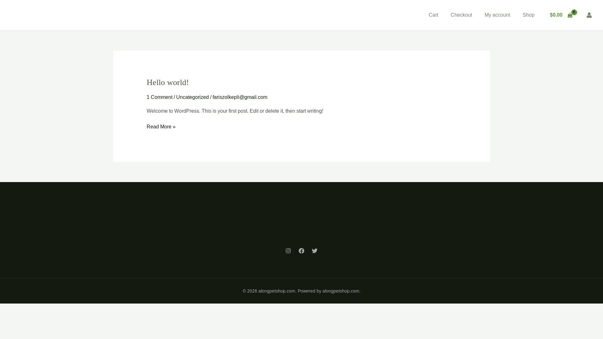 website screenshot of https://alongpetshop.com/
